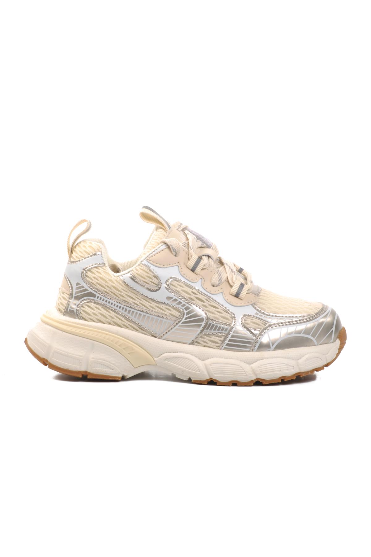 24Y651-F Bej Çocuk Spor Ayakkabı - Görsel 3