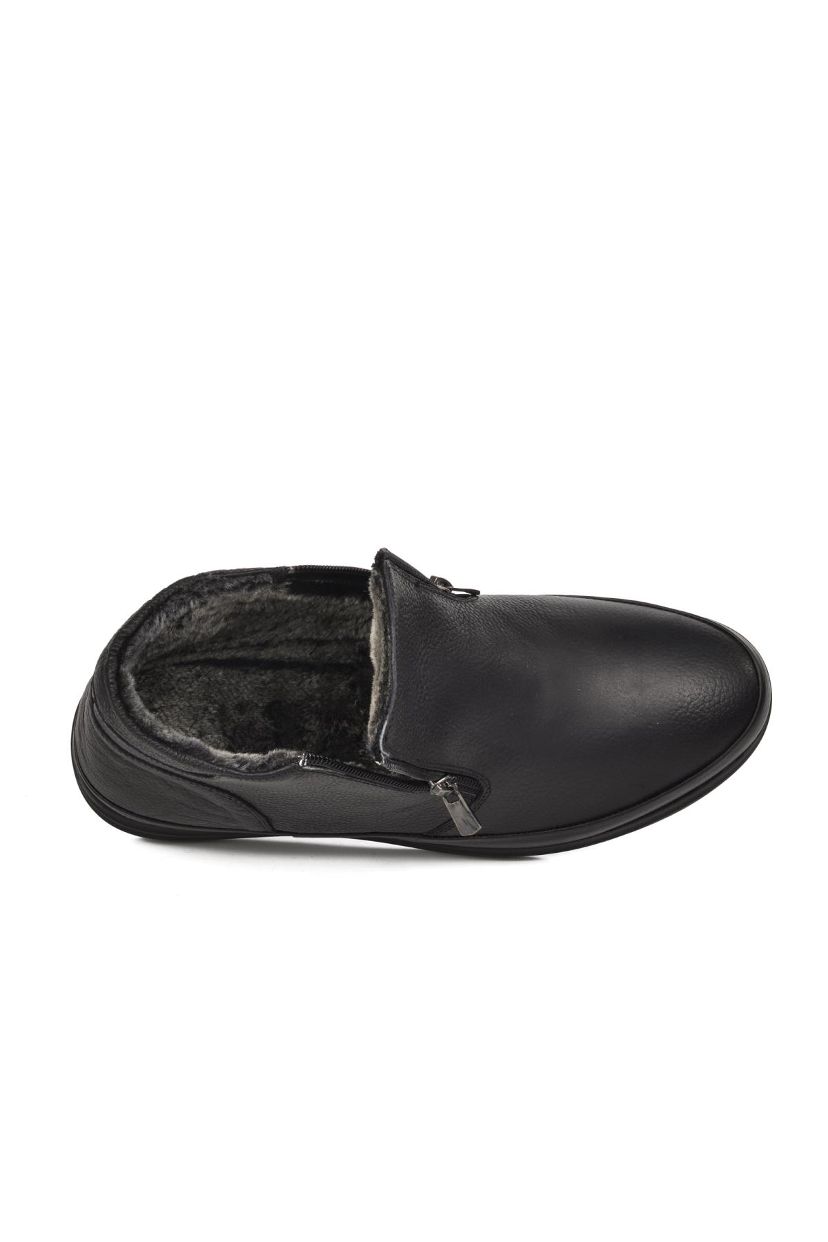 720 Siyah Hakiki Deri Erkek Bot - Görsel 5