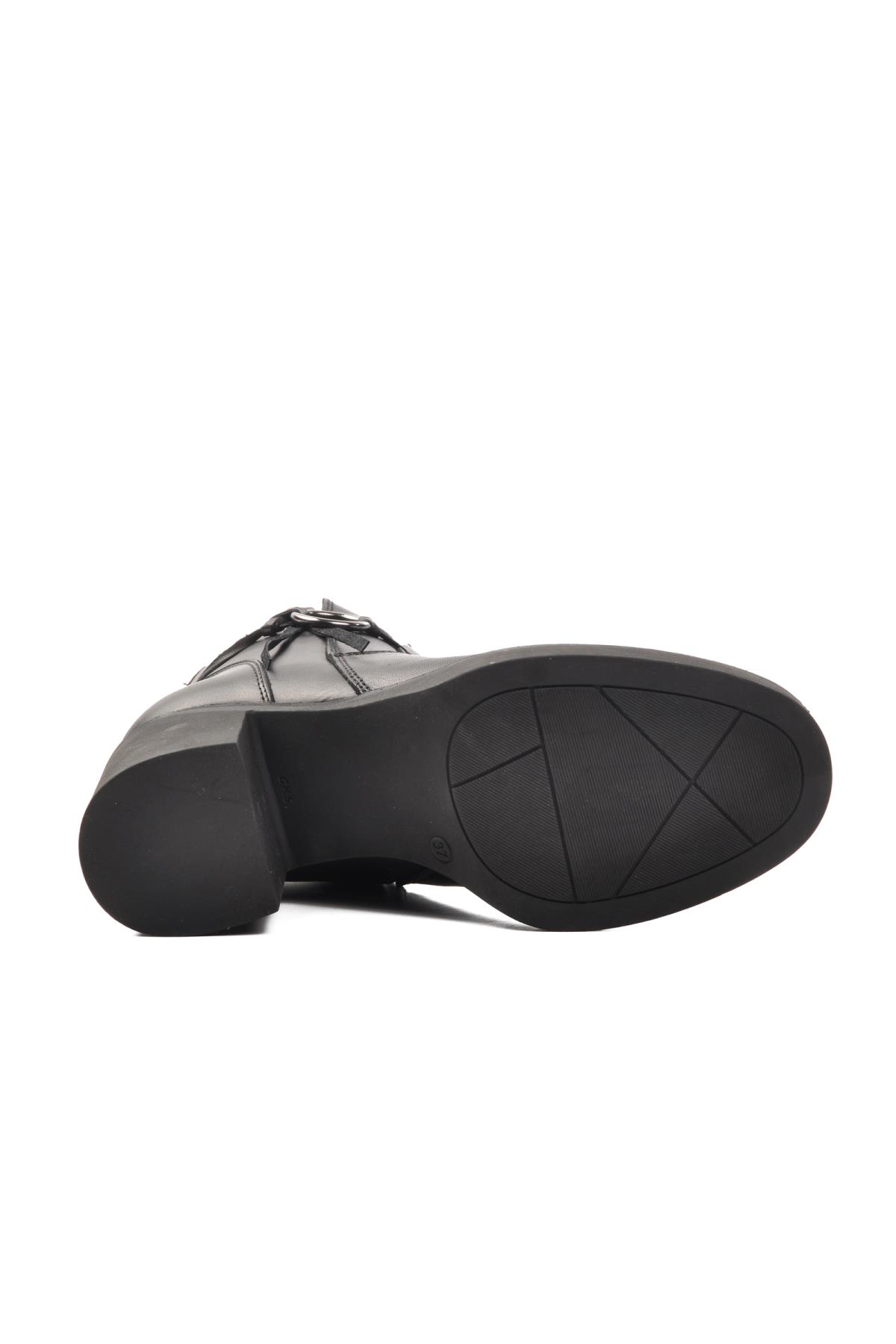 9895 Siyah İçi Polarlı Hakiki Deri Kadın Bot - Görsel 6