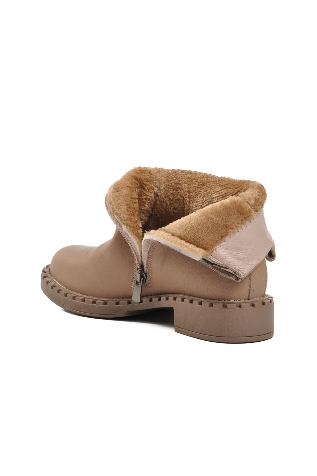 9894 Vizon İçi Kürklü Hakiki Deri Kadın Bot - Görsel 5