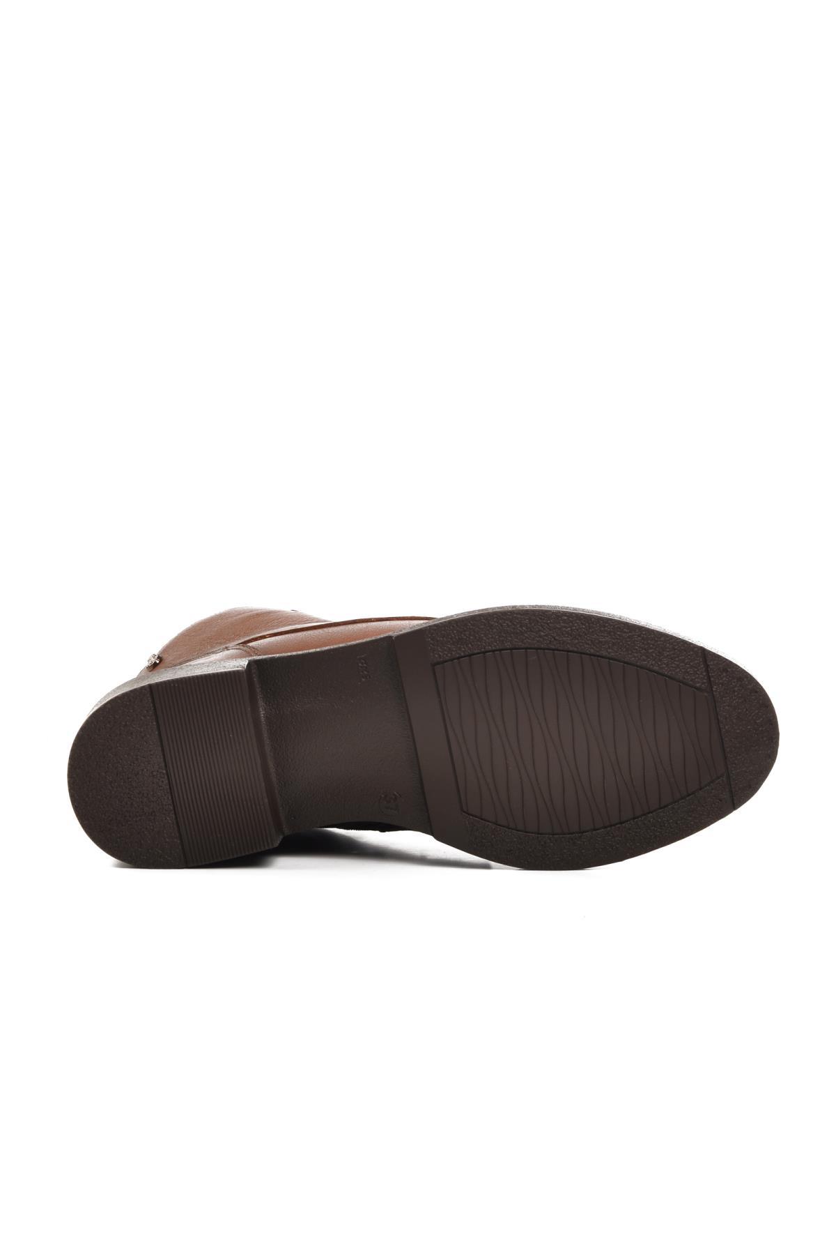 8495 Taba İçi Kürklü Hakiki Deri Kadın Bot - Görsel 6