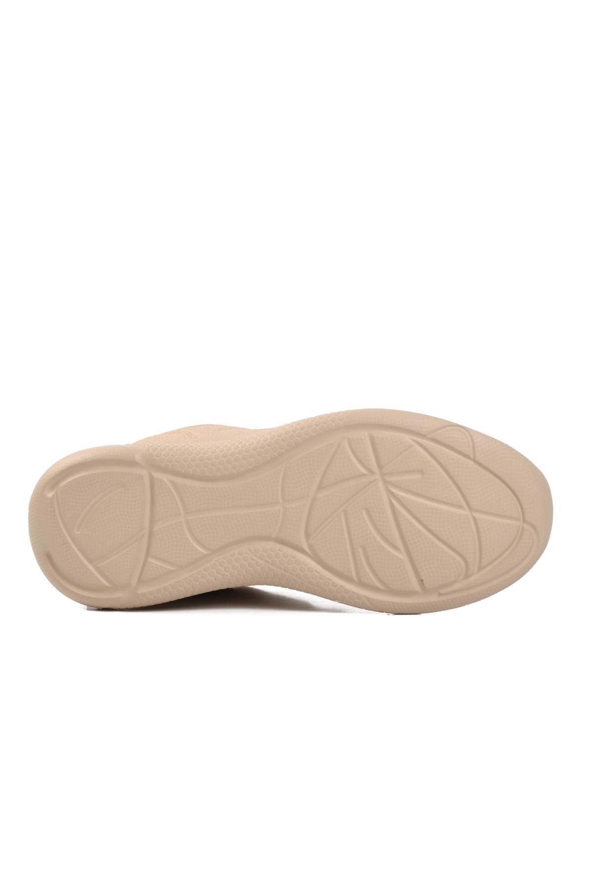 011 Bej Unisex Bağcıklı Sneaker - Görsel 6