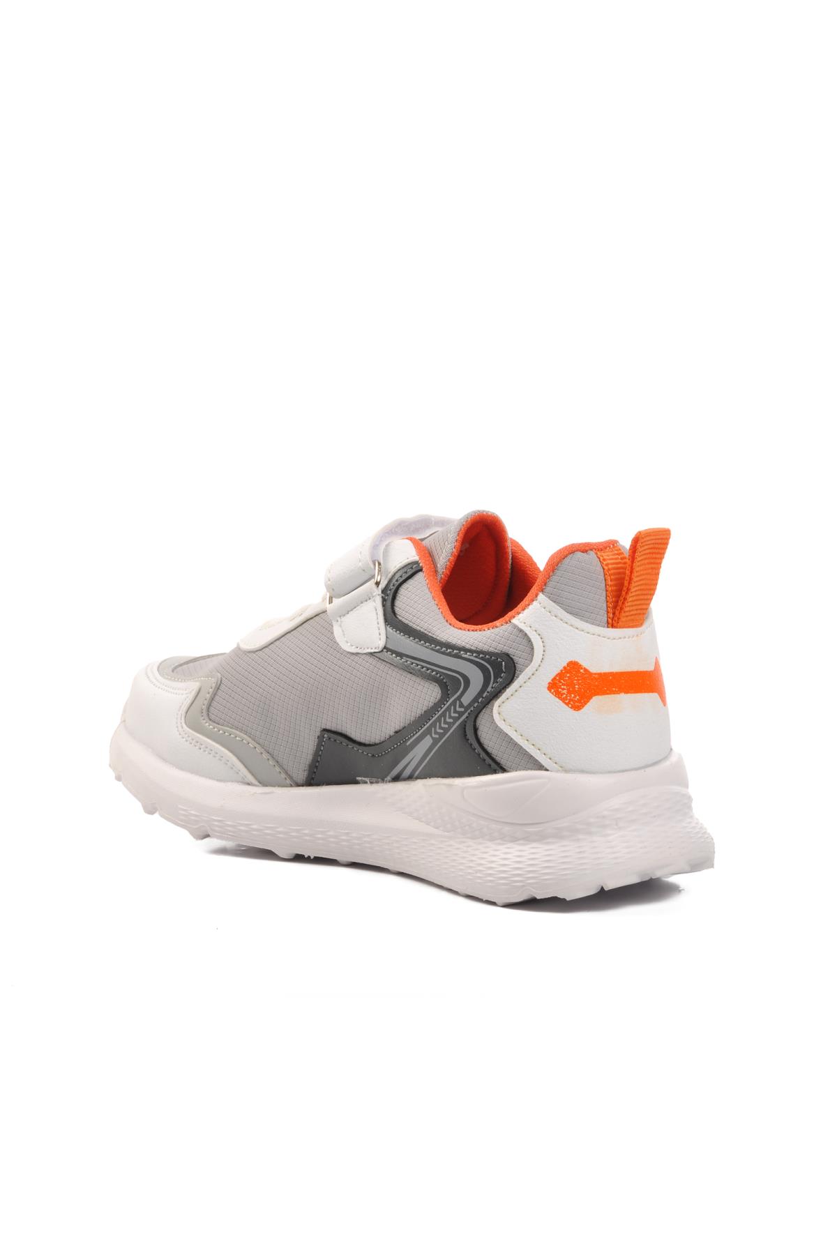 Kaoru-F Gri-Turuncu Unisex Çocuk Spor Ayakkabı - Görsel 5