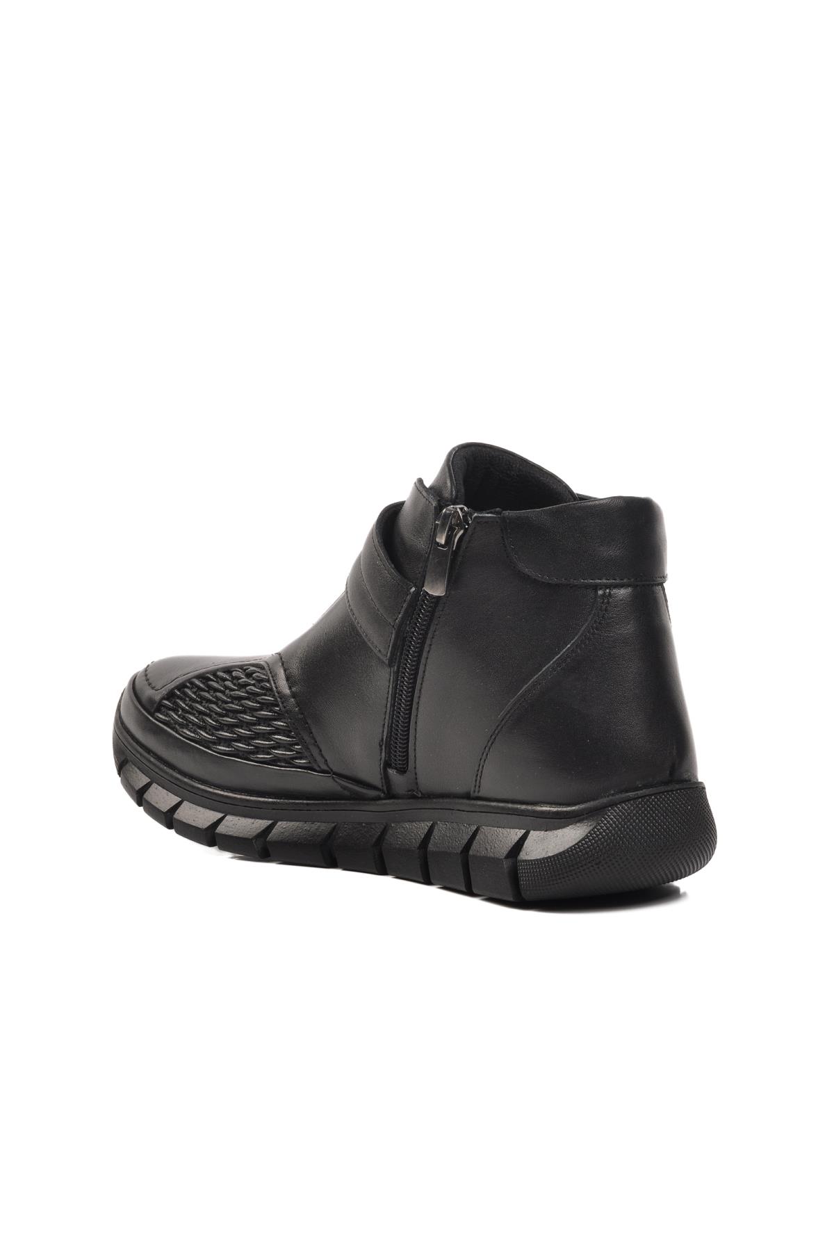 9411 Siyah Hakiki Deri Kadın Bot - Görsel 5