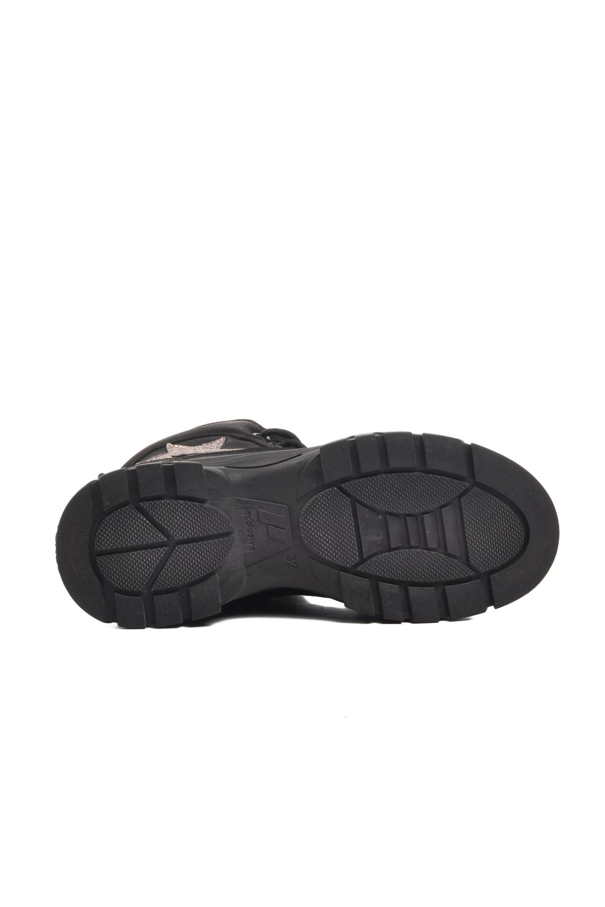 24042-F Siyah-Zümrüt İçi Polarlı Çocuk Bot - Görsel 6