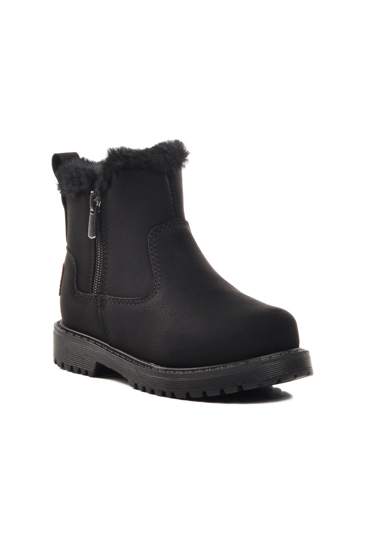 23003-P Siyah-Zümrüt İçi Kürklü Çocuk Bot - Görsel 2