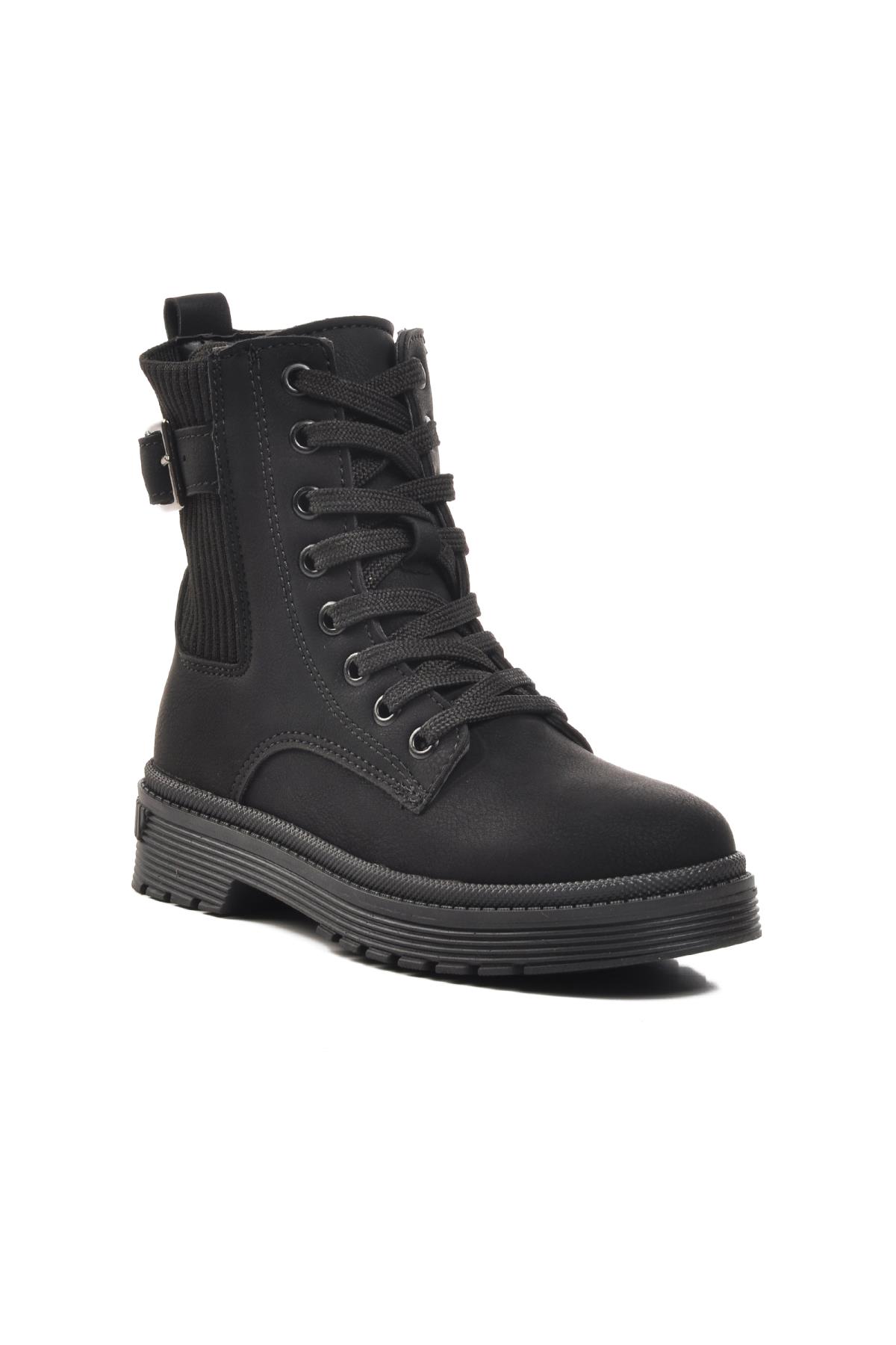 24030-F Siyah-Zümrüt İçi Polarlı Çocuk Bot - Görsel 2