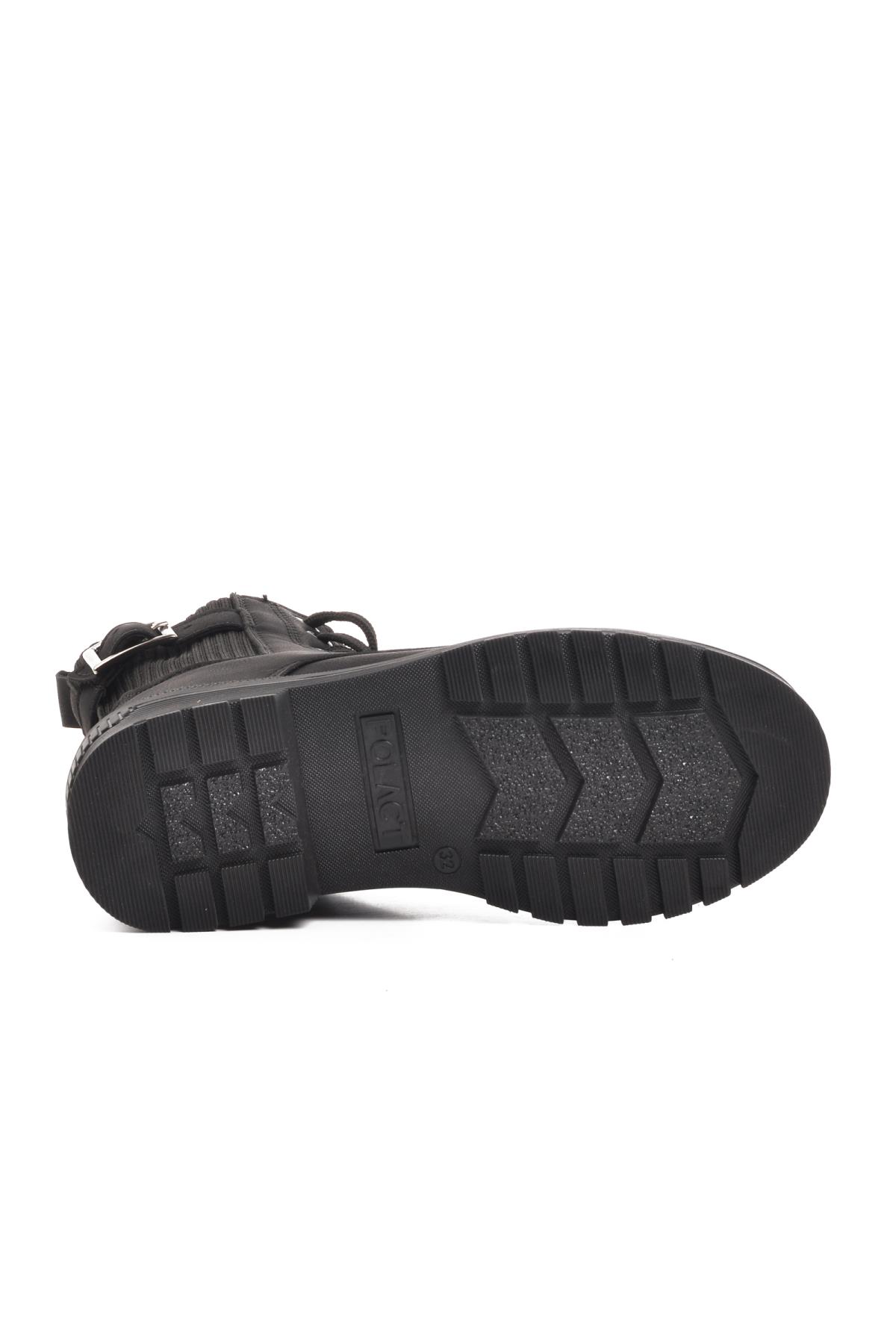 24030-F Siyah-Zümrüt İçi Polarlı Çocuk Bot - Görsel 6