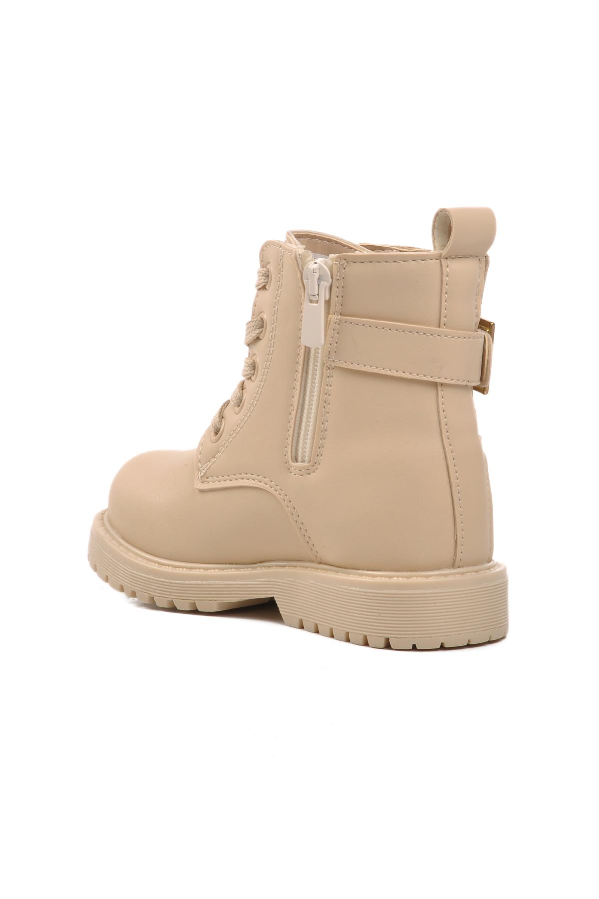 24030-P Bej İçi Polarlı Çocuk Bot - Görsel 5