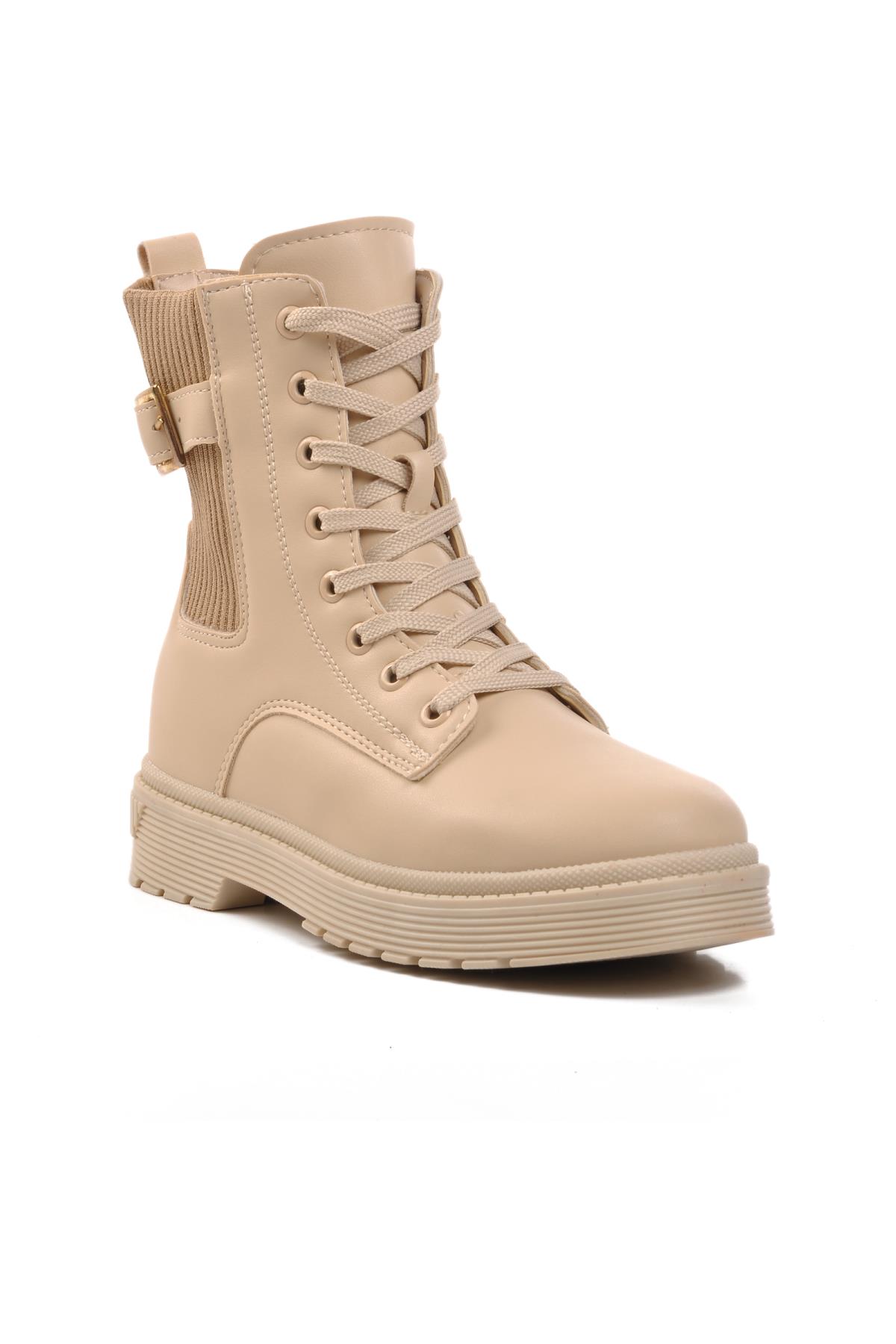24030 Bej İçi Polarlı Kadın Bot - Görsel 2