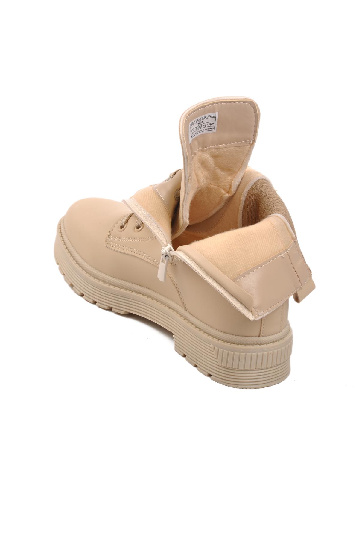 24030 Bej İçi Polarlı Kadın Bot - Görsel 5