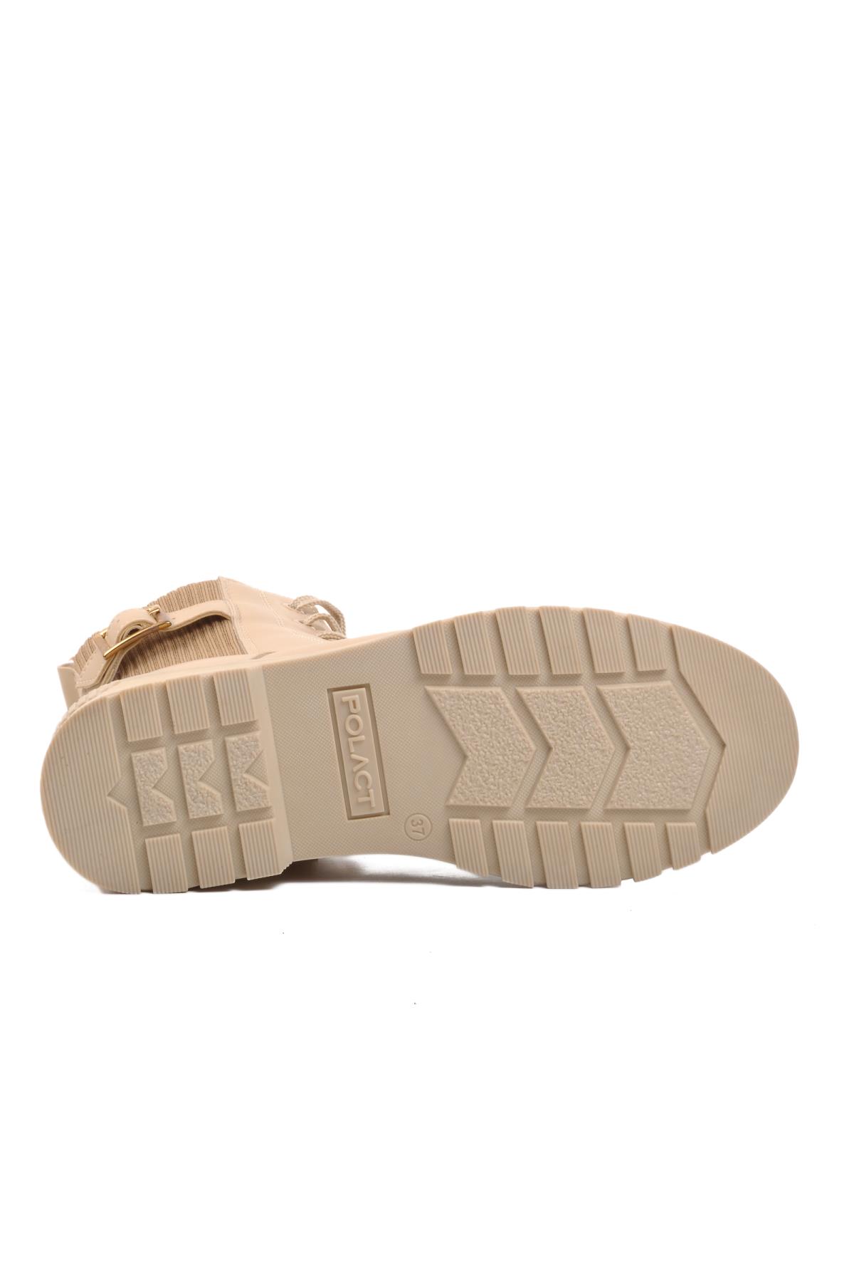 24030 Bej İçi Polarlı Kadın Bot - Görsel 6