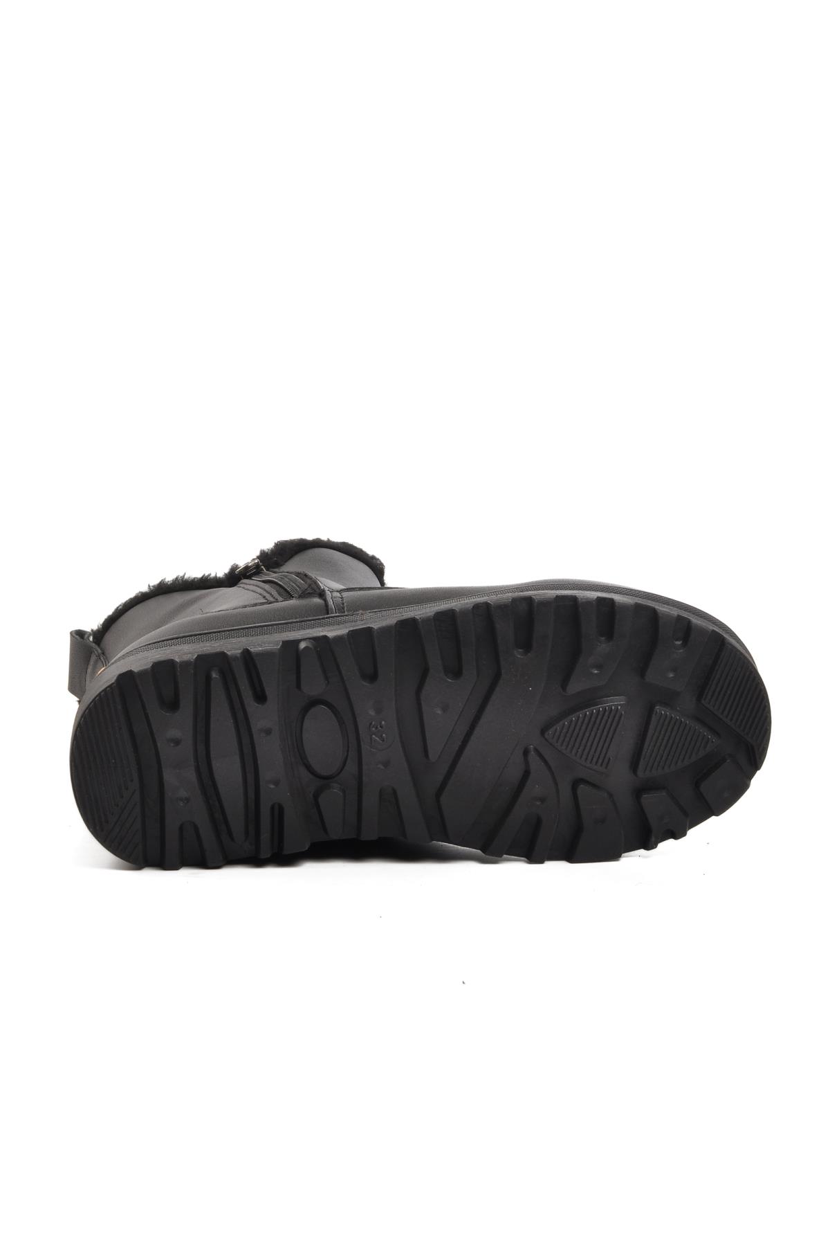 23003-F Siyah İçi Polarlı Çocuk Bot - Görsel 6