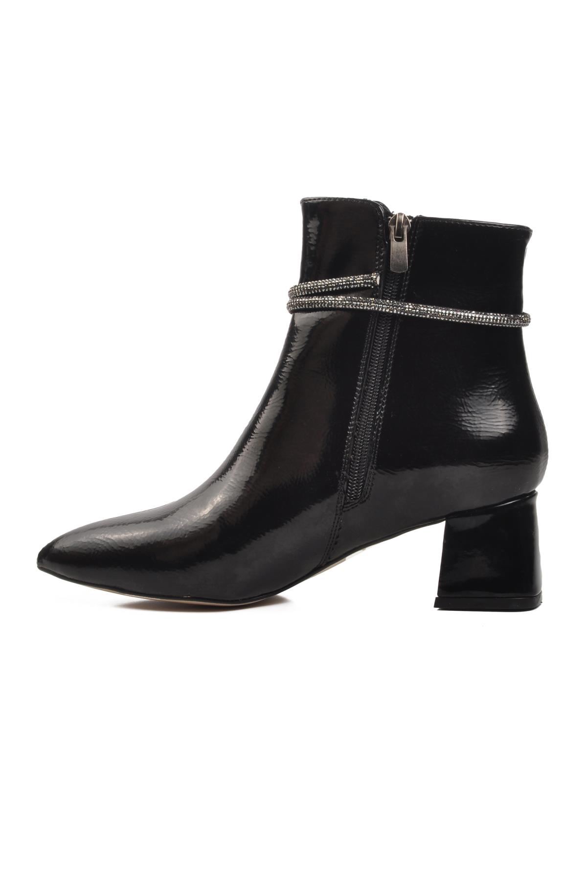 267 Siyah Rugan İçi Polarlı Kadın Bot - Görsel 4