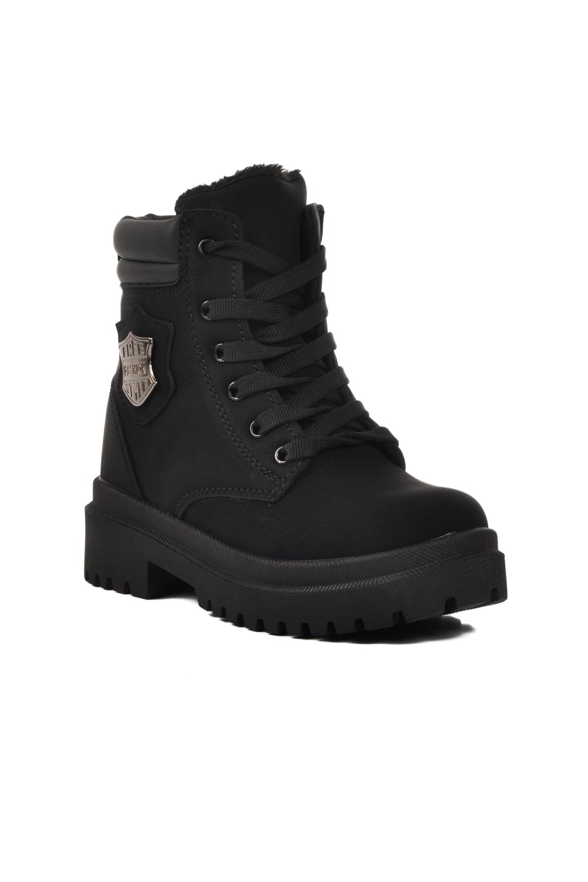 Parpat 25K-F Siyah Zümrüt İçi Kürklü Çocuk Bot - Görsel 2