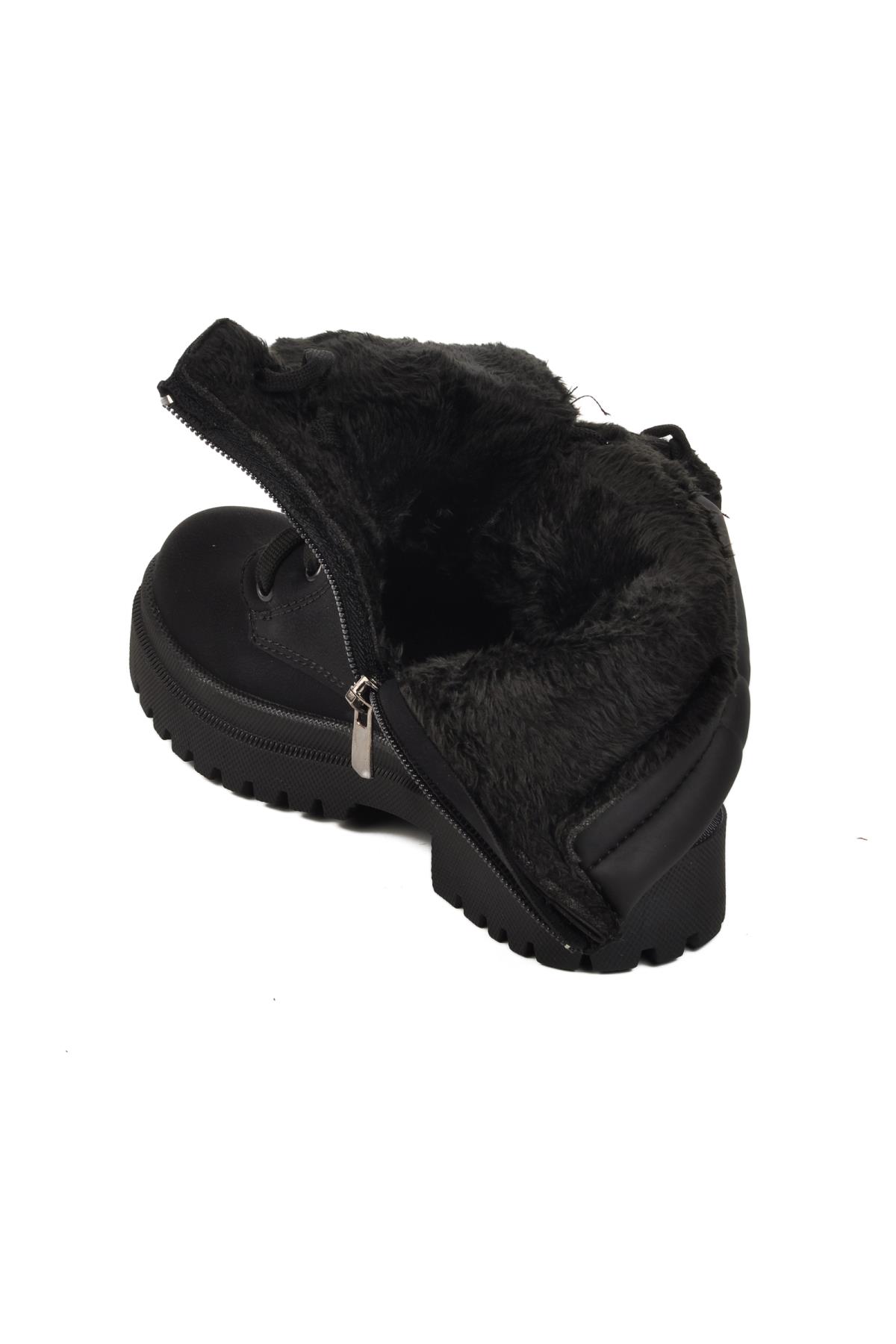 Parpat 25K-F Siyah Zümrüt İçi Kürklü Çocuk Bot - Görsel 5