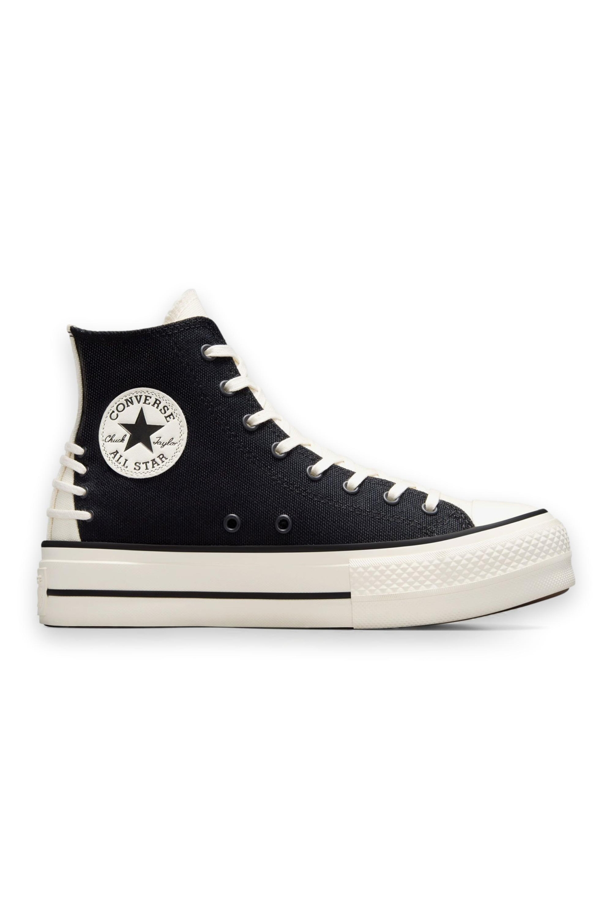 A12552C Chuck Taylor All Star Crafted Laces Lift Hi Platform Sneaker Siyah Unisex - Görsel 2