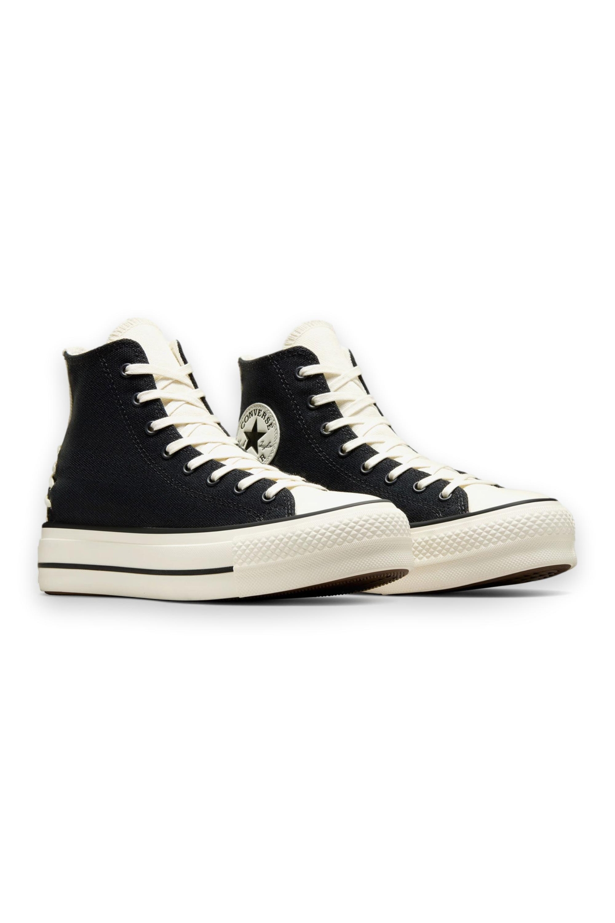 A12552C Chuck Taylor All Star Crafted Laces Lift Hi Platform Sneaker Siyah Unisex - Görsel 3