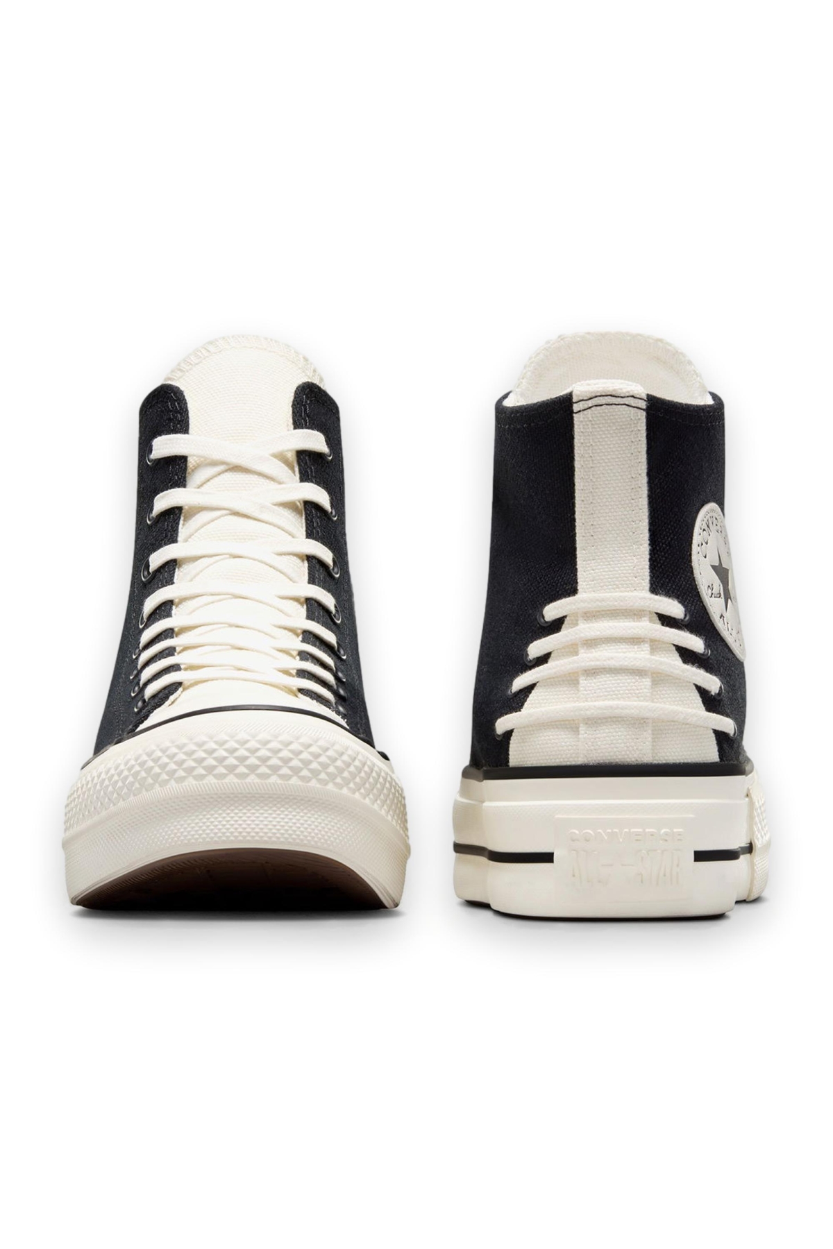 A12552C Chuck Taylor All Star Crafted Laces Lift Hi Platform Sneaker Siyah Unisex - Görsel 5