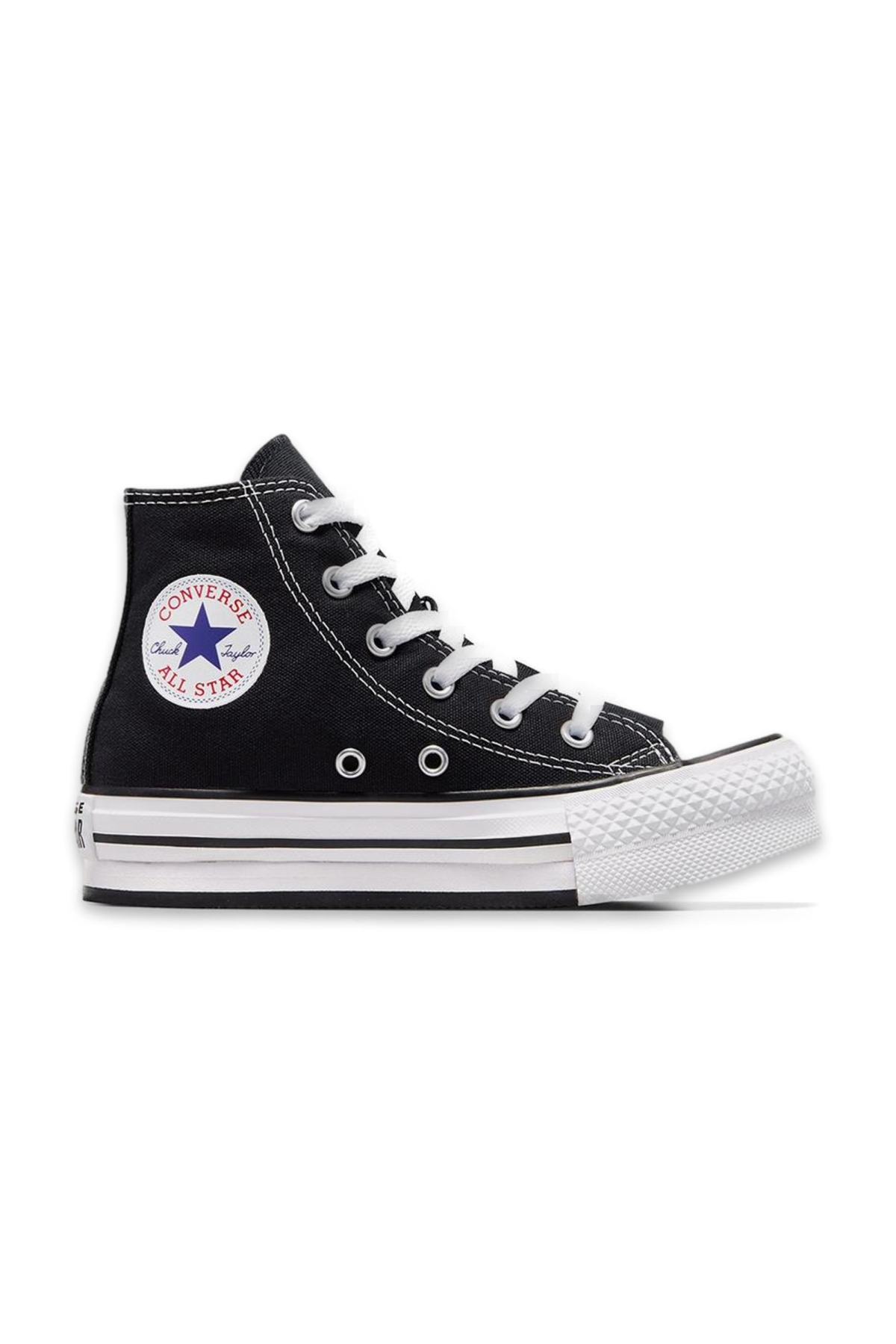 272855C Chuck Taylor All Star Eva Lift Canvas Platform Siyah-Beyaz Unisex Ayakkab - Görsel 2