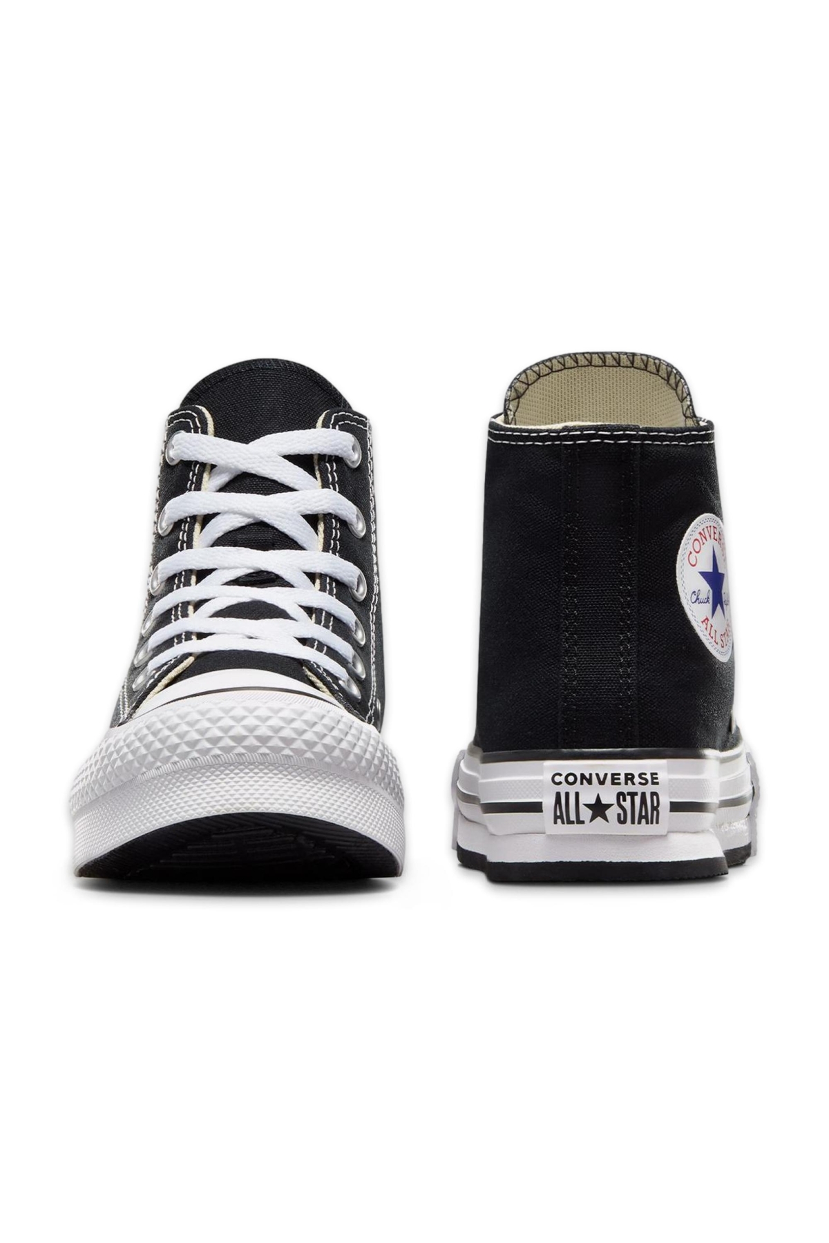 272855C Chuck Taylor All Star Eva Lift Canvas Platform Siyah-Beyaz Unisex Ayakkab - Görsel 4