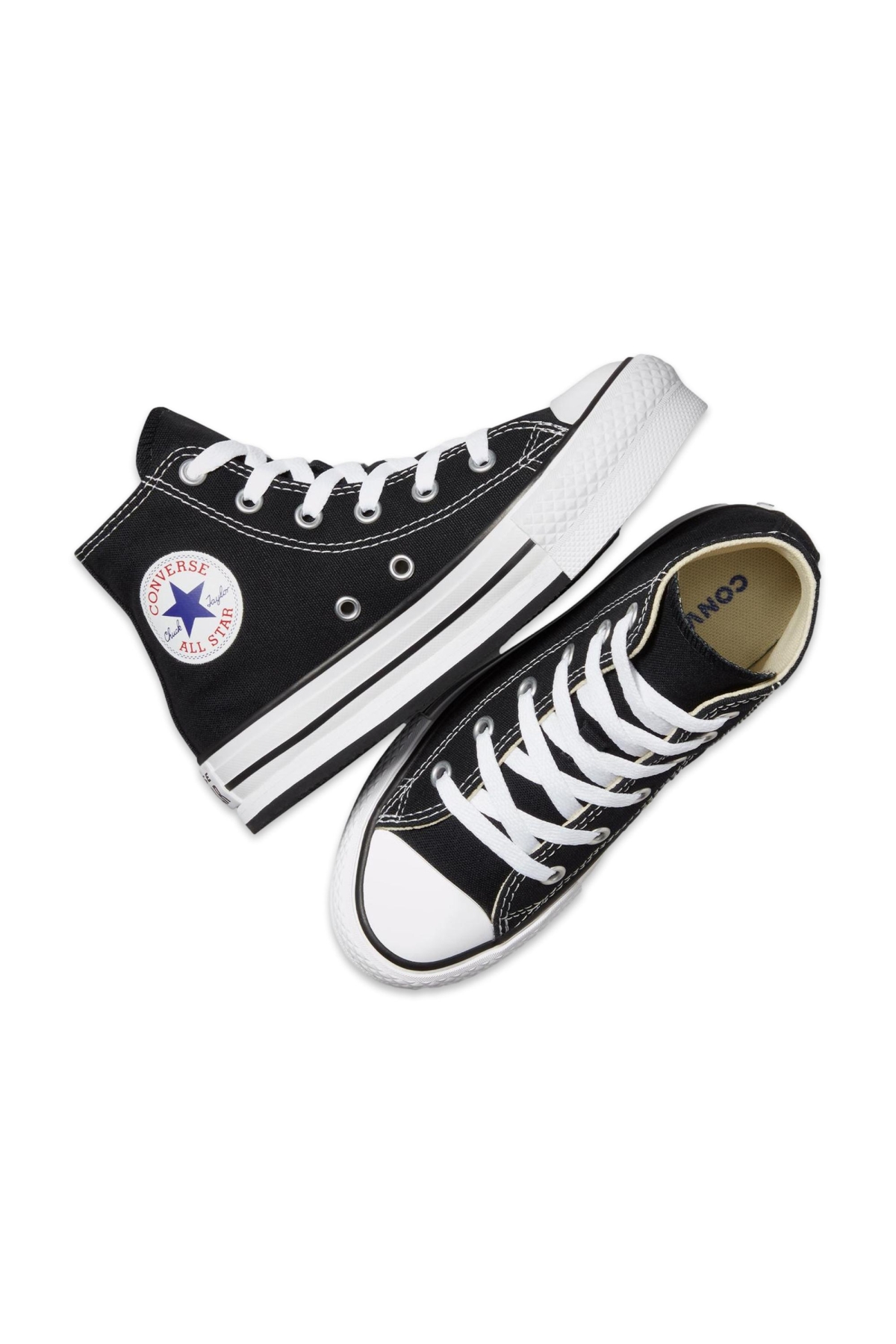 272855C Chuck Taylor All Star Eva Lift Canvas Platform Siyah-Beyaz Unisex Ayakkab - Görsel 5