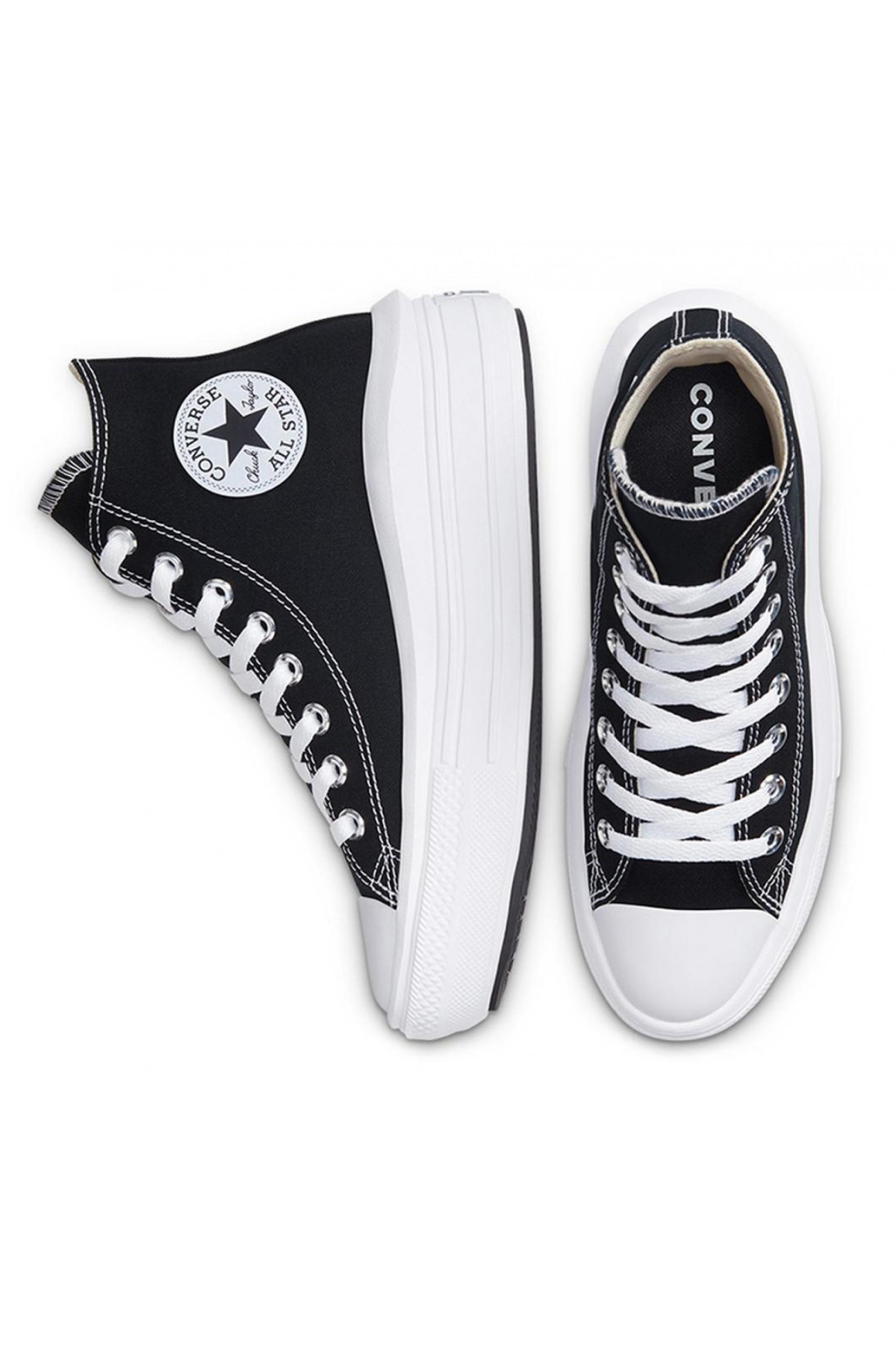 568497Chuck All Star Platform Siyah Unisex Ayakkabı - Görsel 5