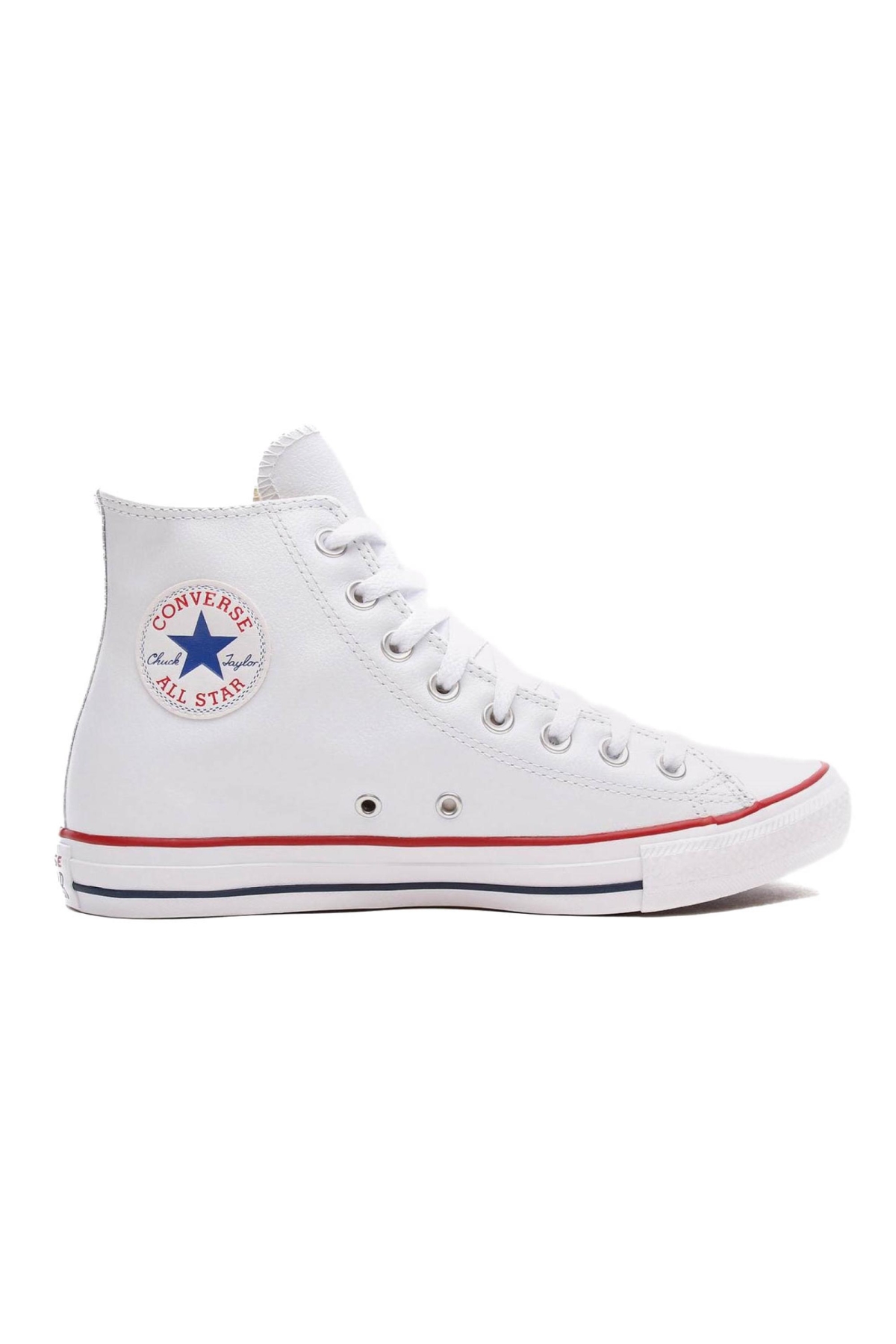 132169 ChuckTaylor AllStar Leather Beyaz Unisex Ayakkabı - Görsel 2