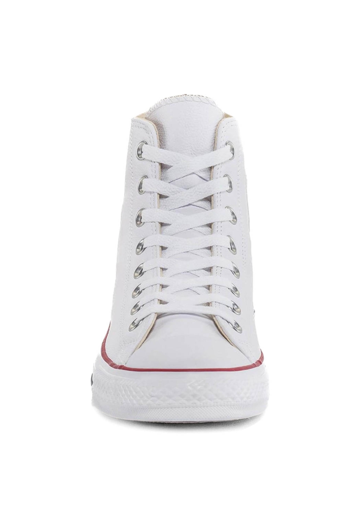 132169 ChuckTaylor AllStar Leather Beyaz Unisex Ayakkabı - Görsel 4