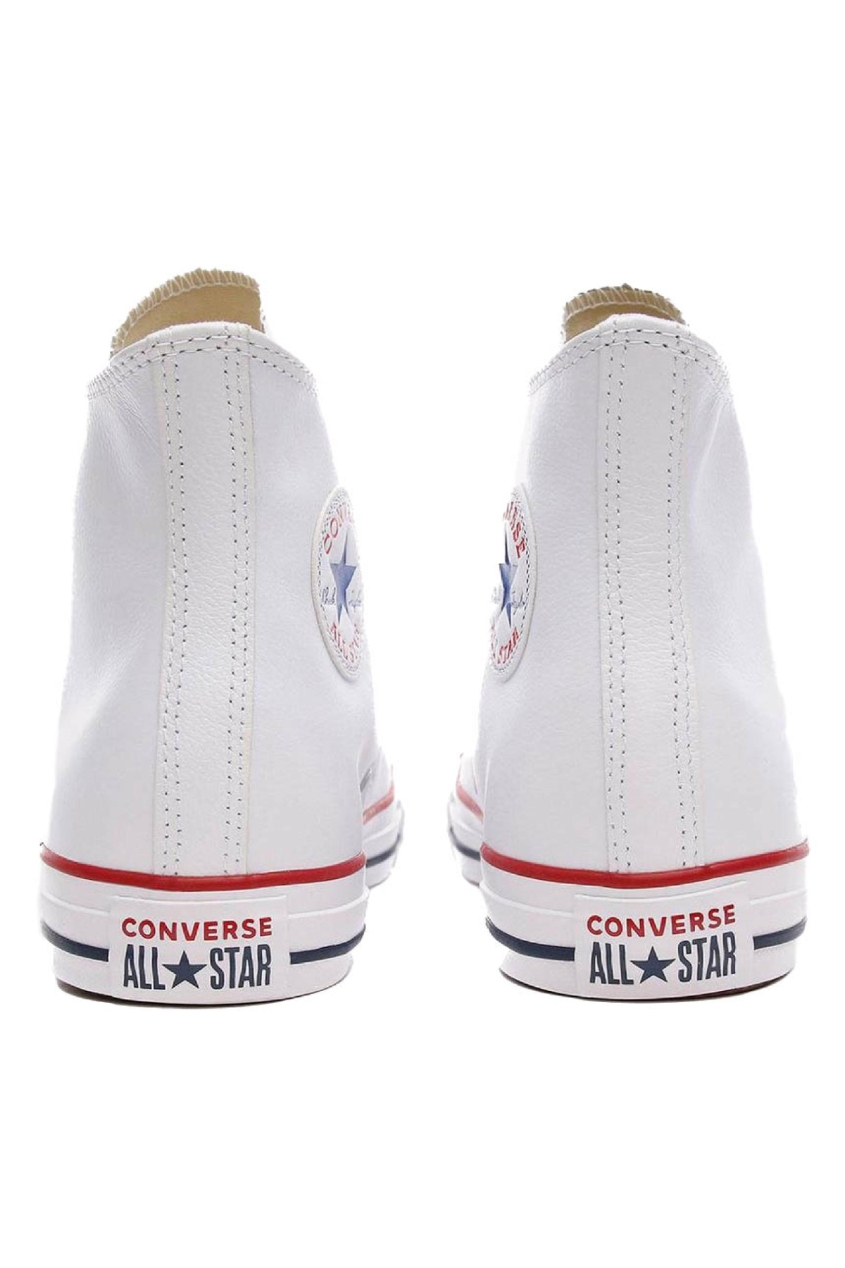 132169 ChuckTaylor AllStar Leather Beyaz Unisex Ayakkabı - Görsel 5