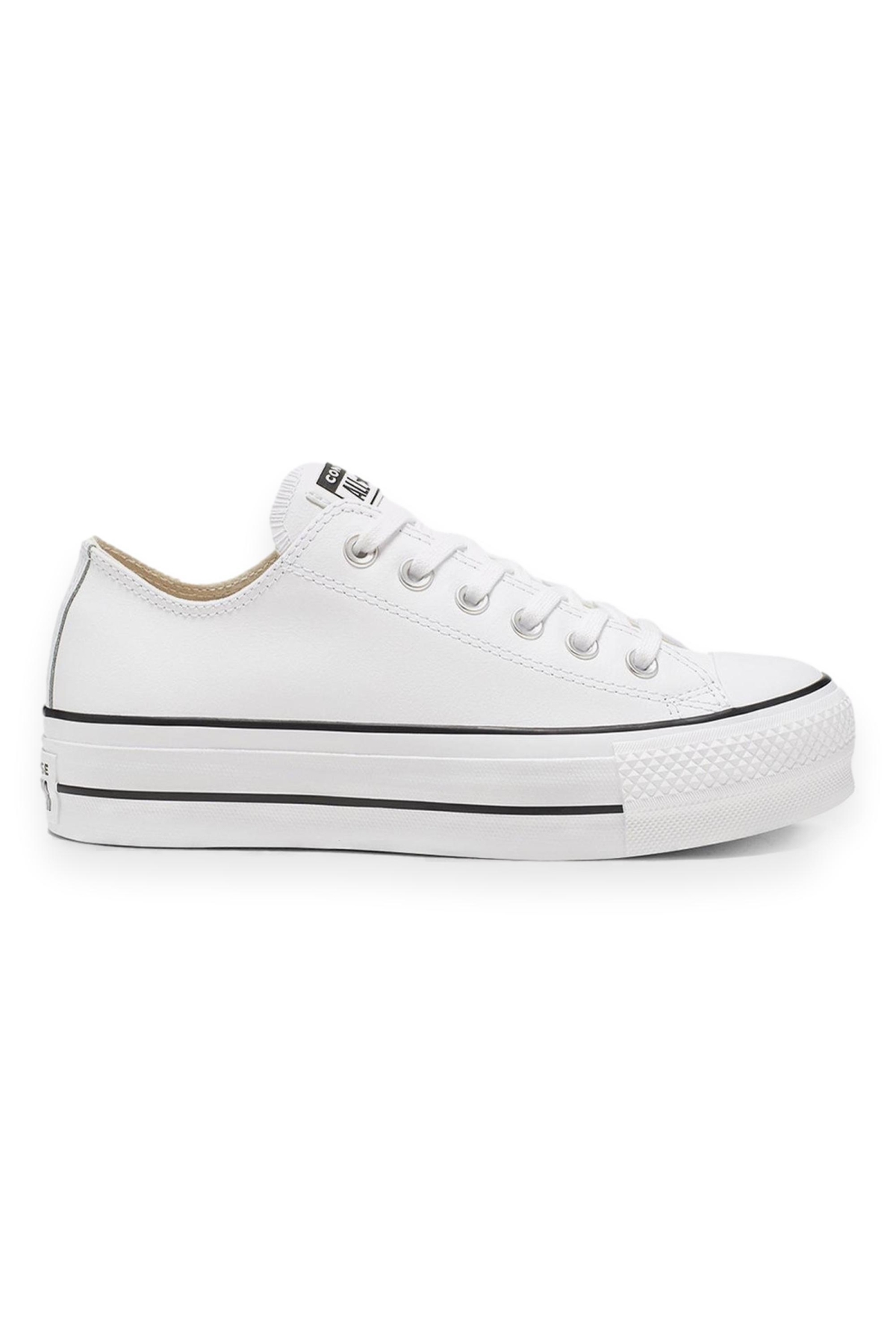 561680 Chucktaylor All Star Plat Beyaz Unisex Ayakkabı - Görsel 2