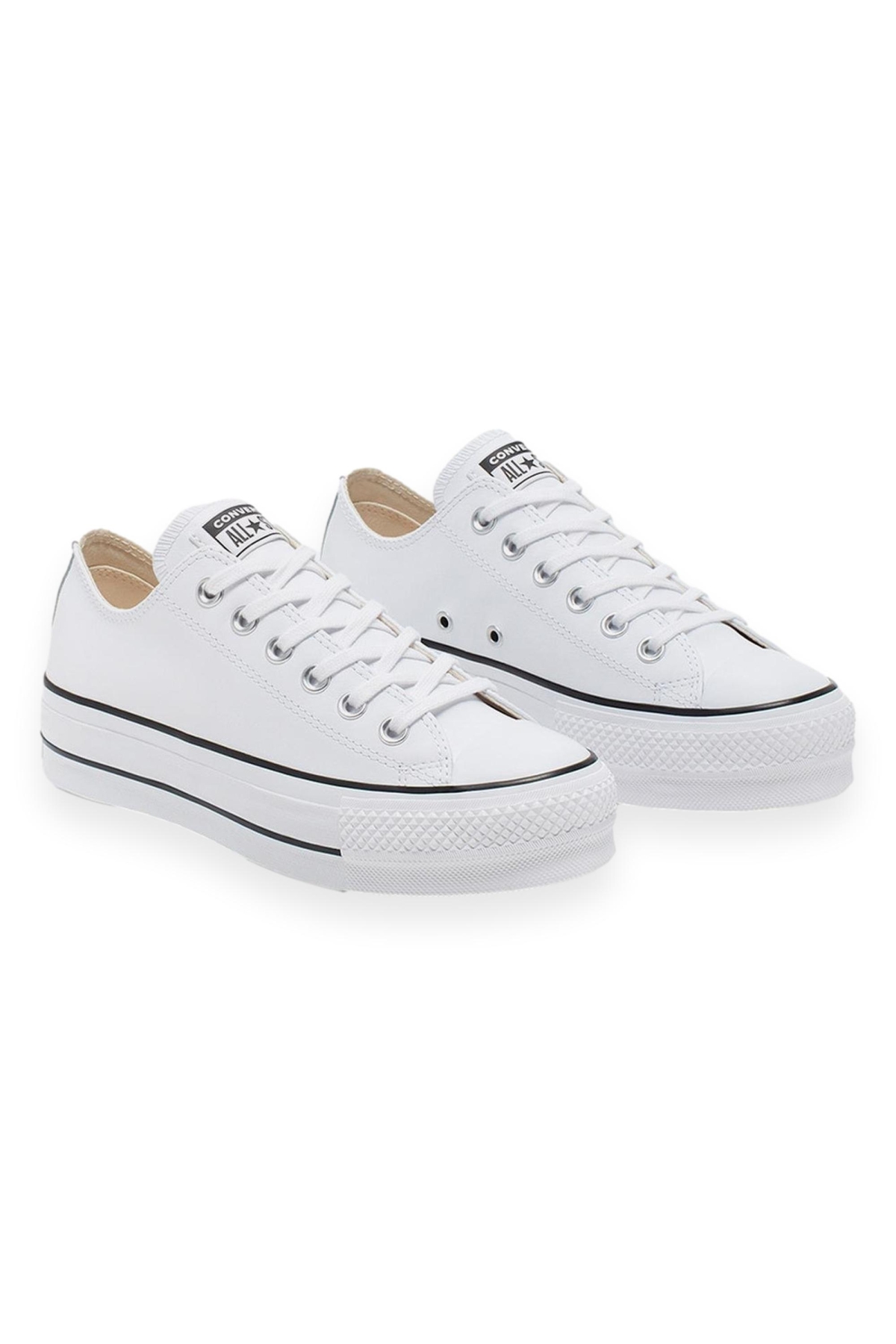 561680 Chucktaylor All Star Plat Beyaz Unisex Ayakkabı - Görsel 3