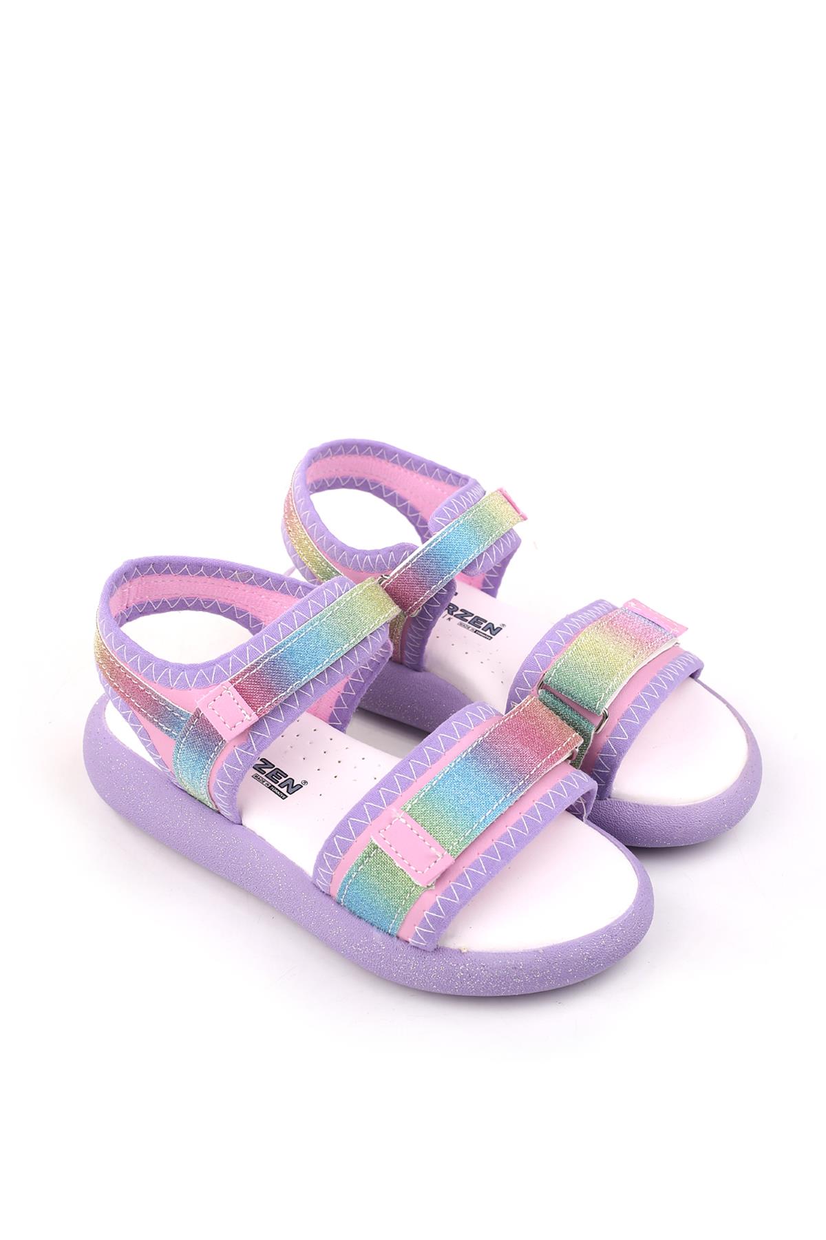 Arzn 4830 Kız Çocuk Ortopedik Rahat Taban Sandalet - Görsel 3