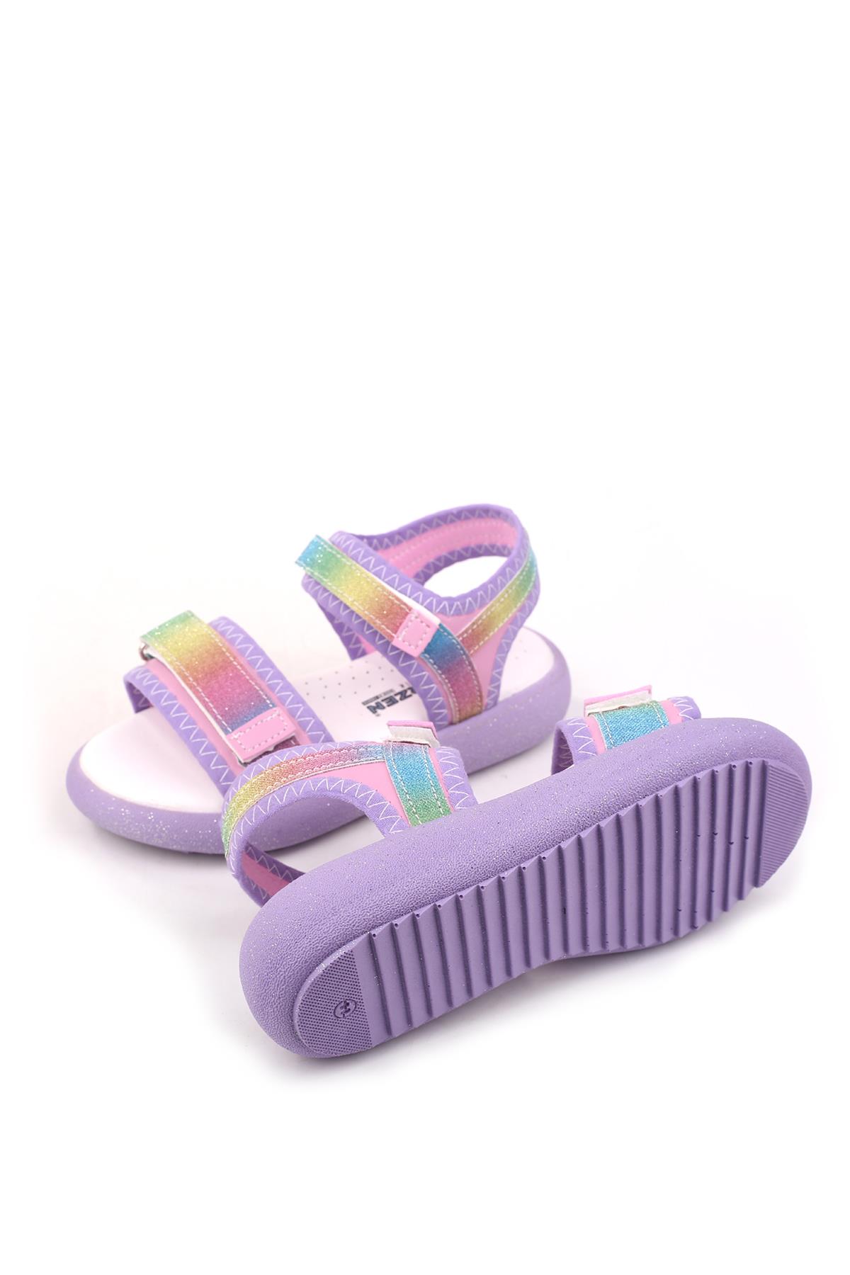 Arzn 4830 Kız Çocuk Ortopedik Rahat Taban Sandalet - Görsel 6