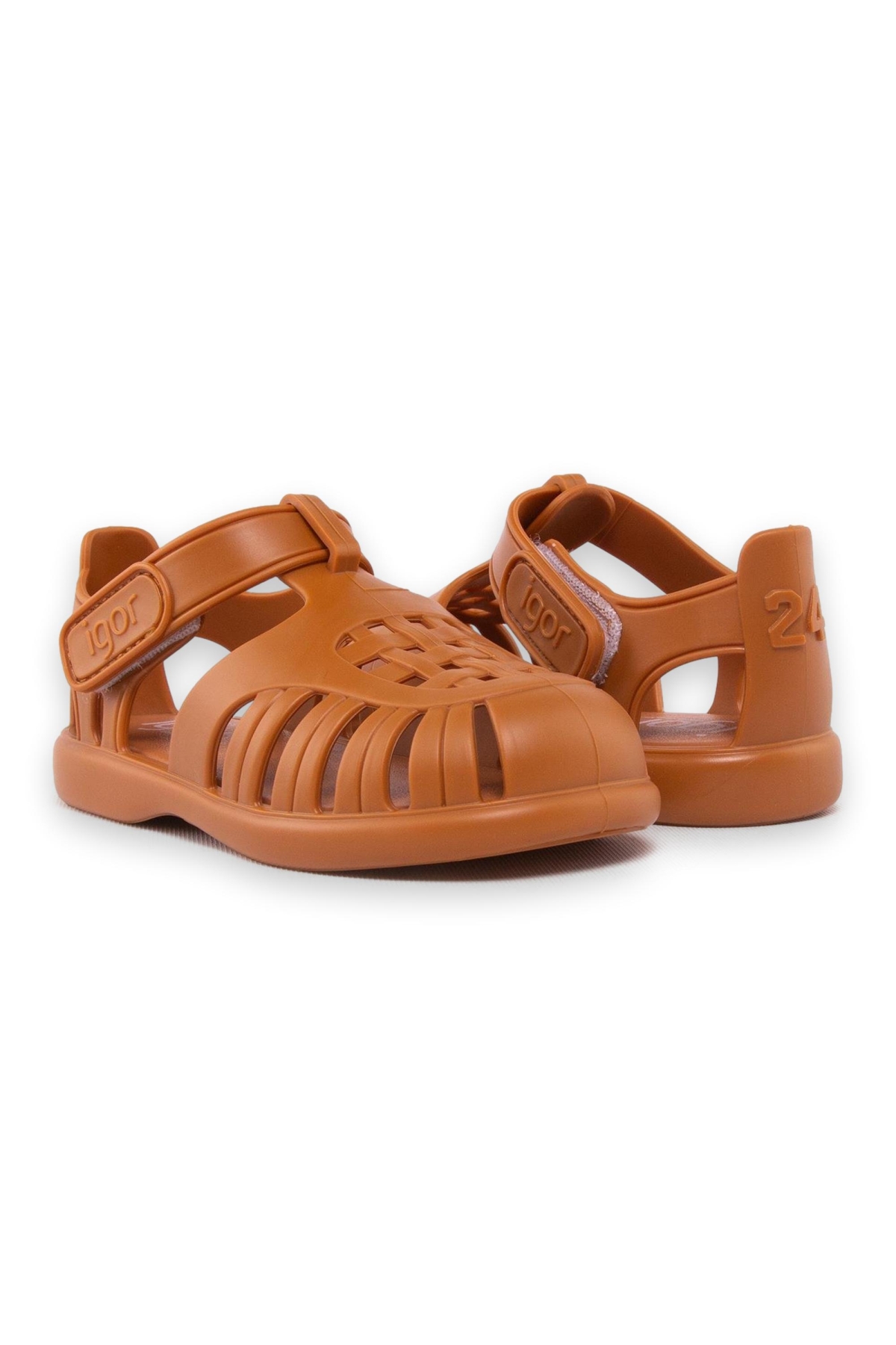 10271 K Tobby Solid Karamel Çocuk Sandalet - Görsel 5