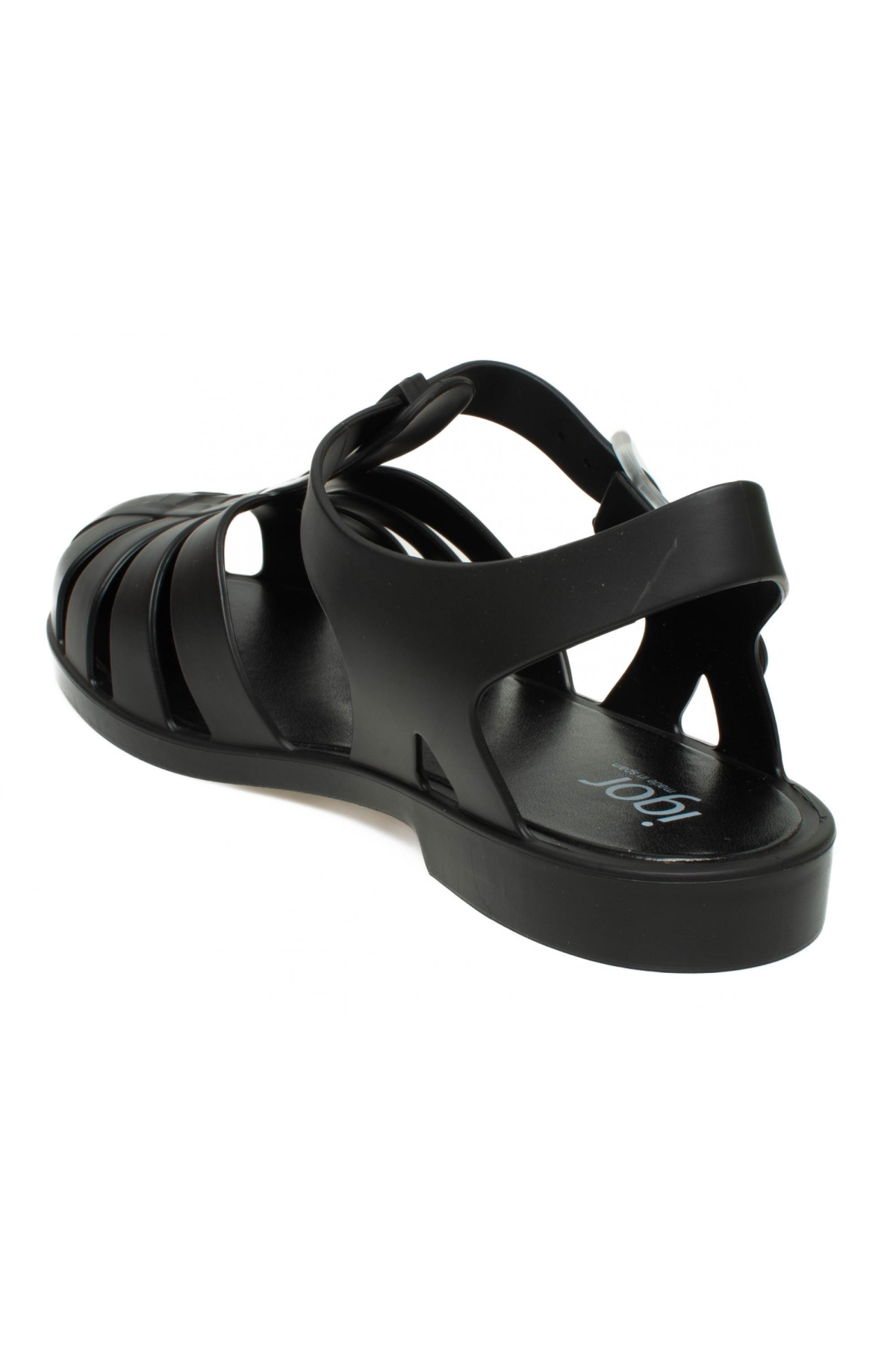 S10259 Biarritz Mate Siyah Kadın Sandalet - Görsel 5