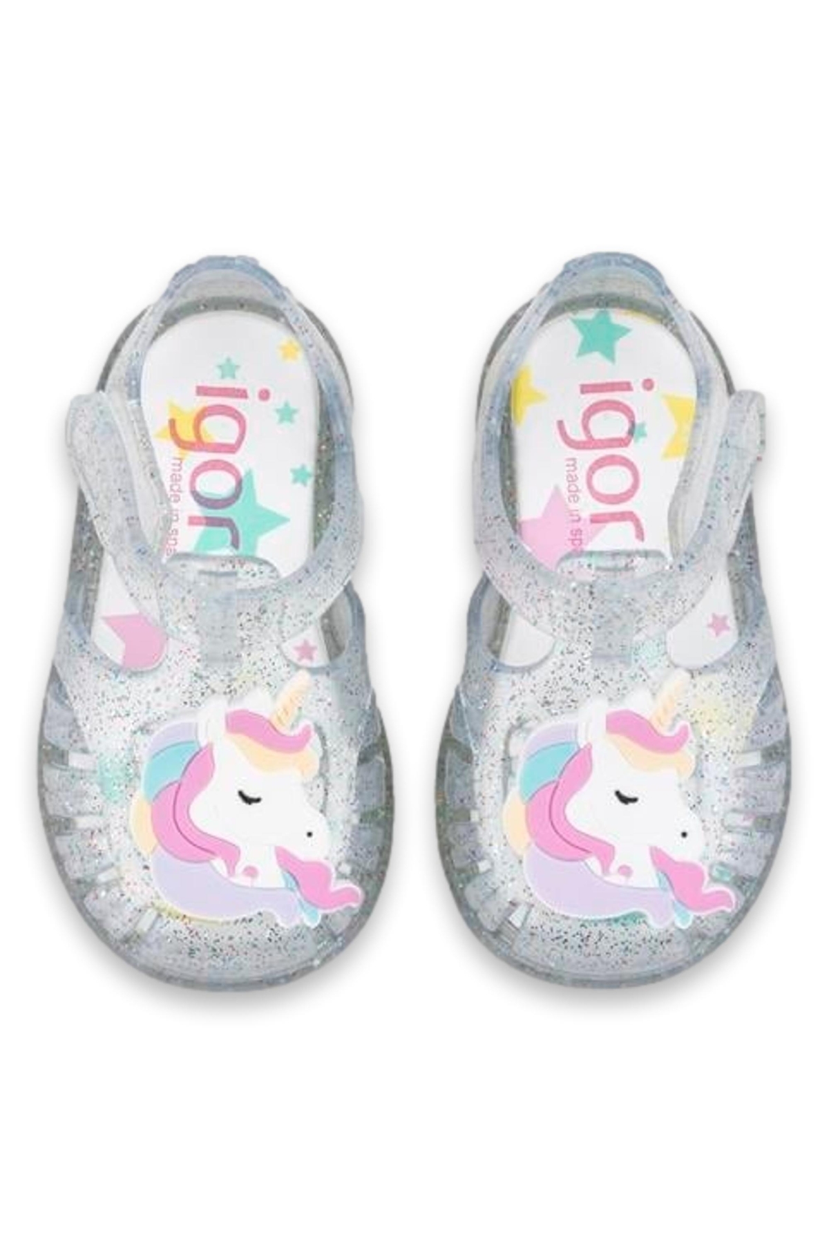 S10341 Tobby Unicornio Renksiz Kız Çocuk Sandalet - Görsel 4