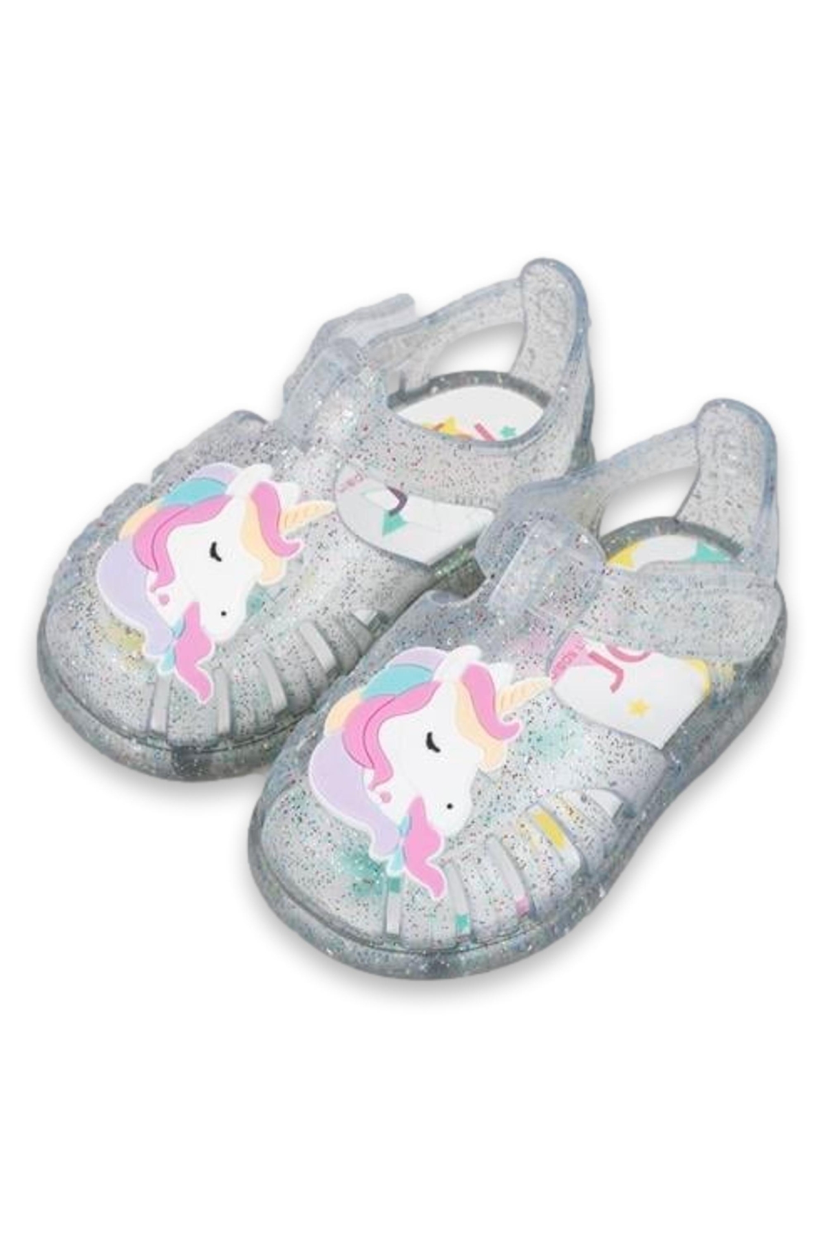 S10341 Tobby Unicornio Renksiz Kız Çocuk Sandalet - Görsel 5