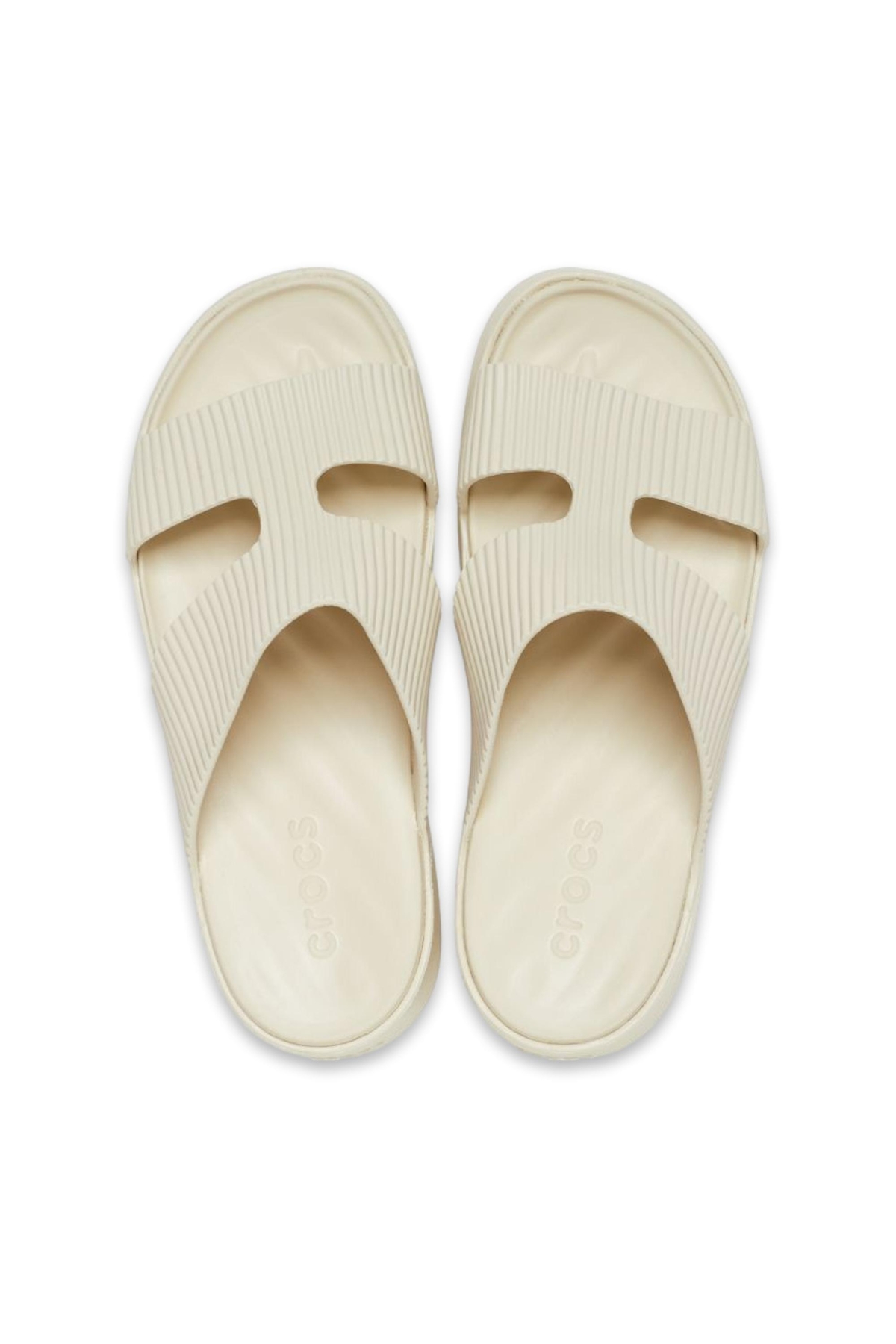 210701 Getaway Groove Platform Hstrap Çift Bantli Krem Kadın Terlik - Görsel 4