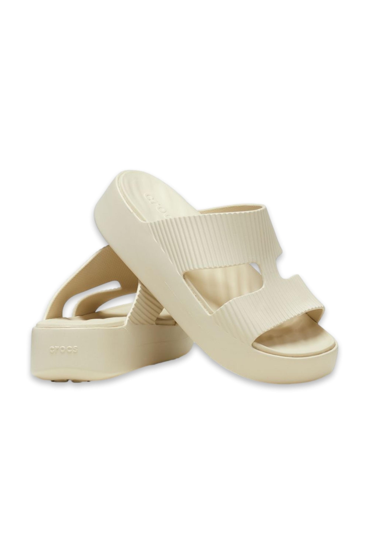 210701 Getaway Groove Platform Hstrap Çift Bantli Krem Kadın Terlik - Görsel 5
