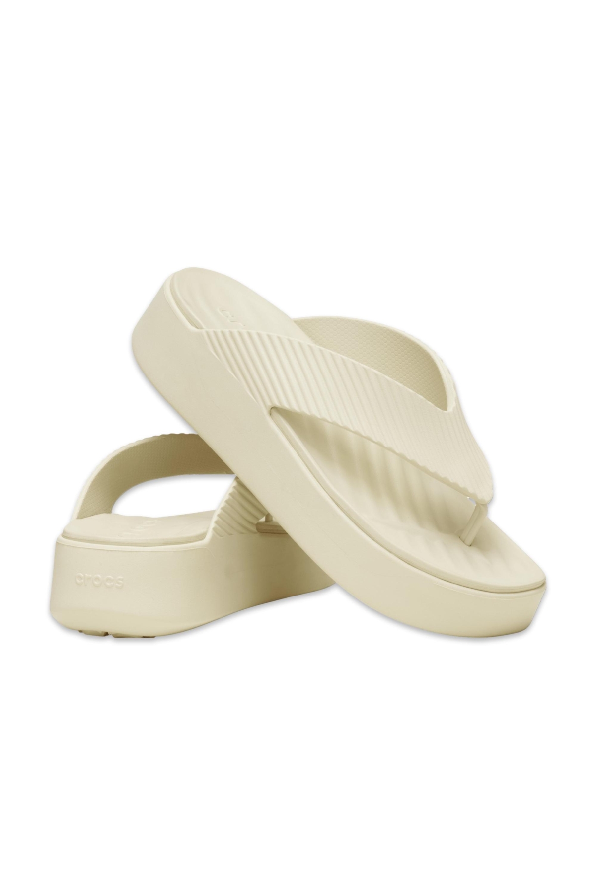 210700 Getaway Groove Platform Flip Parmak Arası Krem Kadın Terlik - Görsel 5