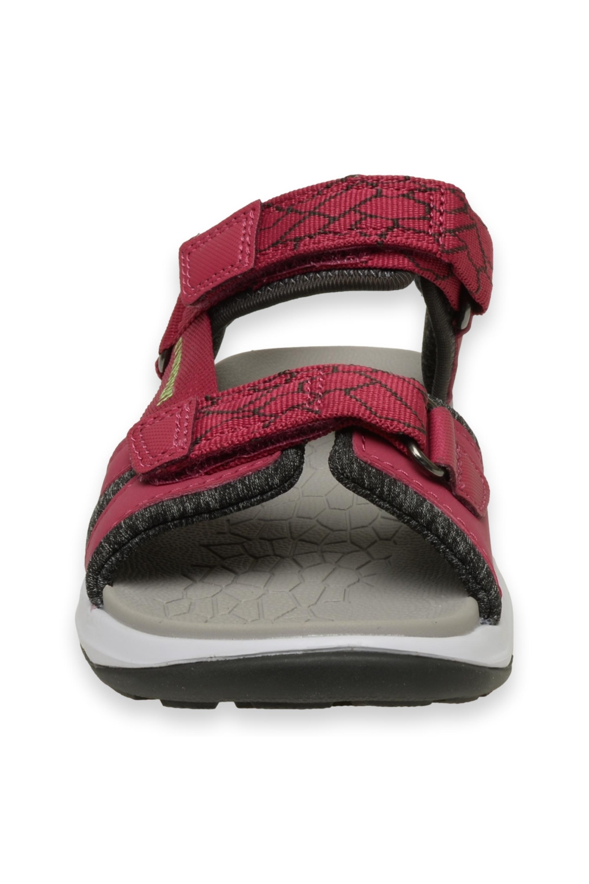 000580-G Criss Cross Kırmızı Unisex Sandalet - Görsel 4