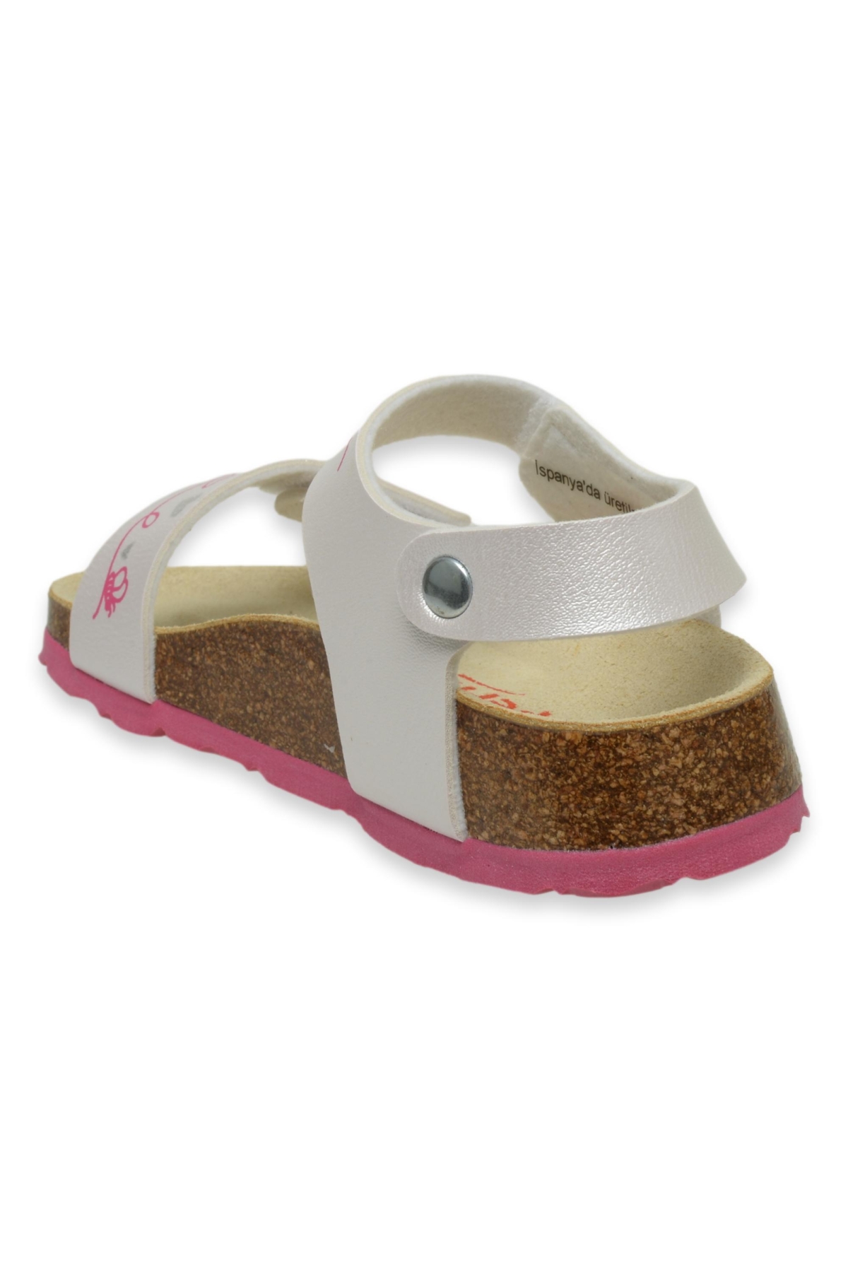 000123 F Kiz Çocuk Gümüş Kız Çocuk Sandalet - Görsel 5