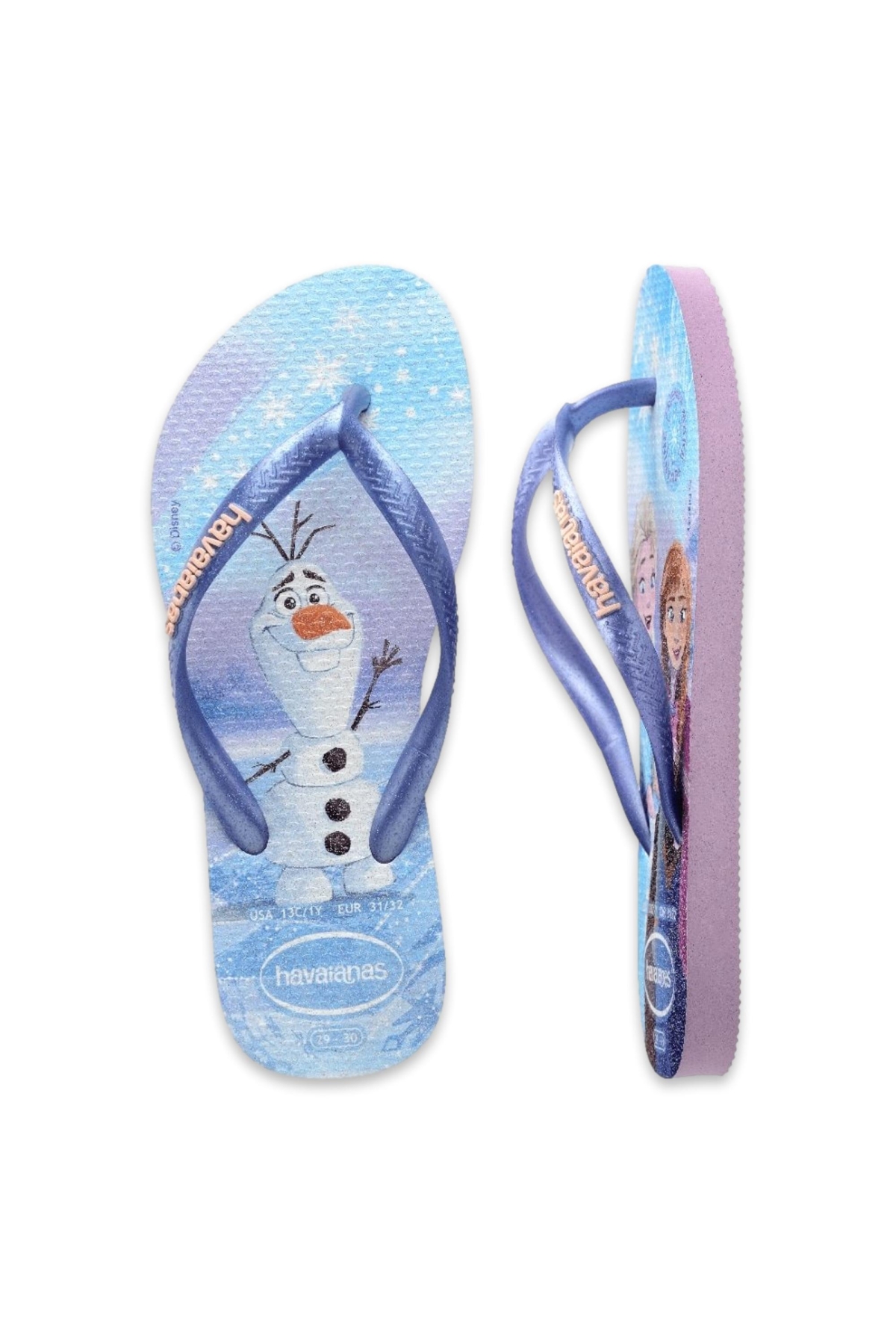 4123328 Kids Slim Princess Parmak Arası Açık Mavi Kız Çocuk Terlik - Görsel 5