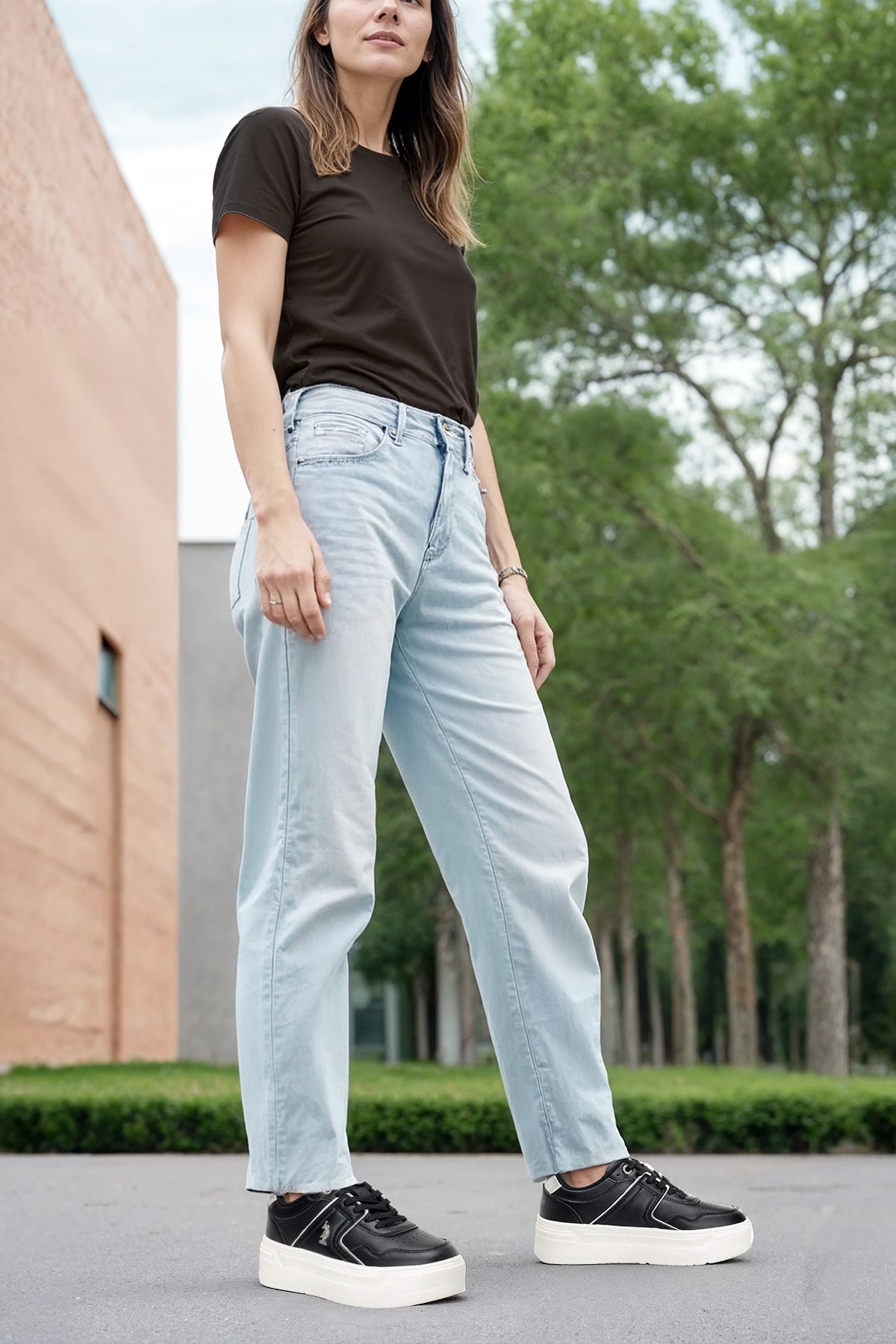 U.S. Polo Assn. CLARKE 5FX Siyah Kadın Sneaker - Görsel 3