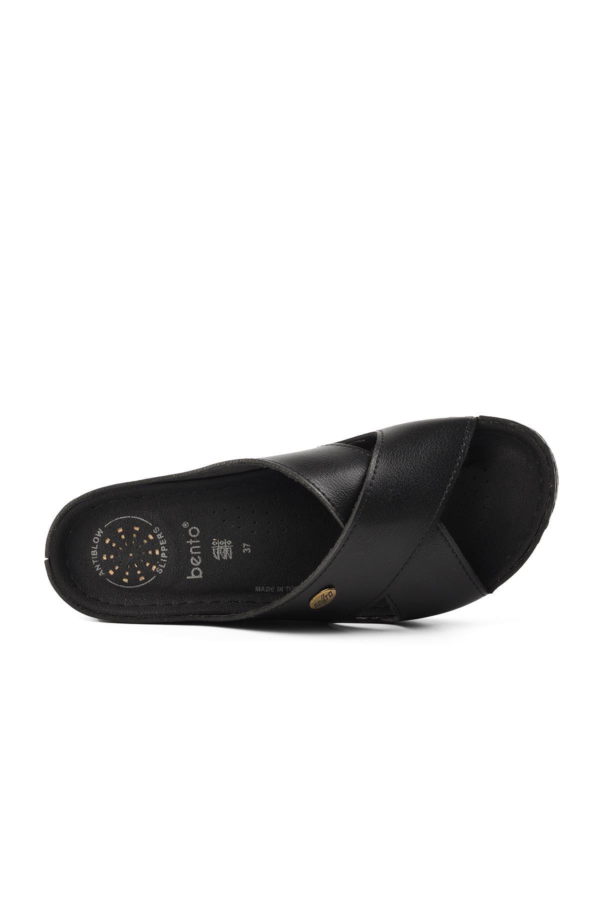 15.032 Siyah Kadın Dolgu Topuk Terlik - Görsel 6