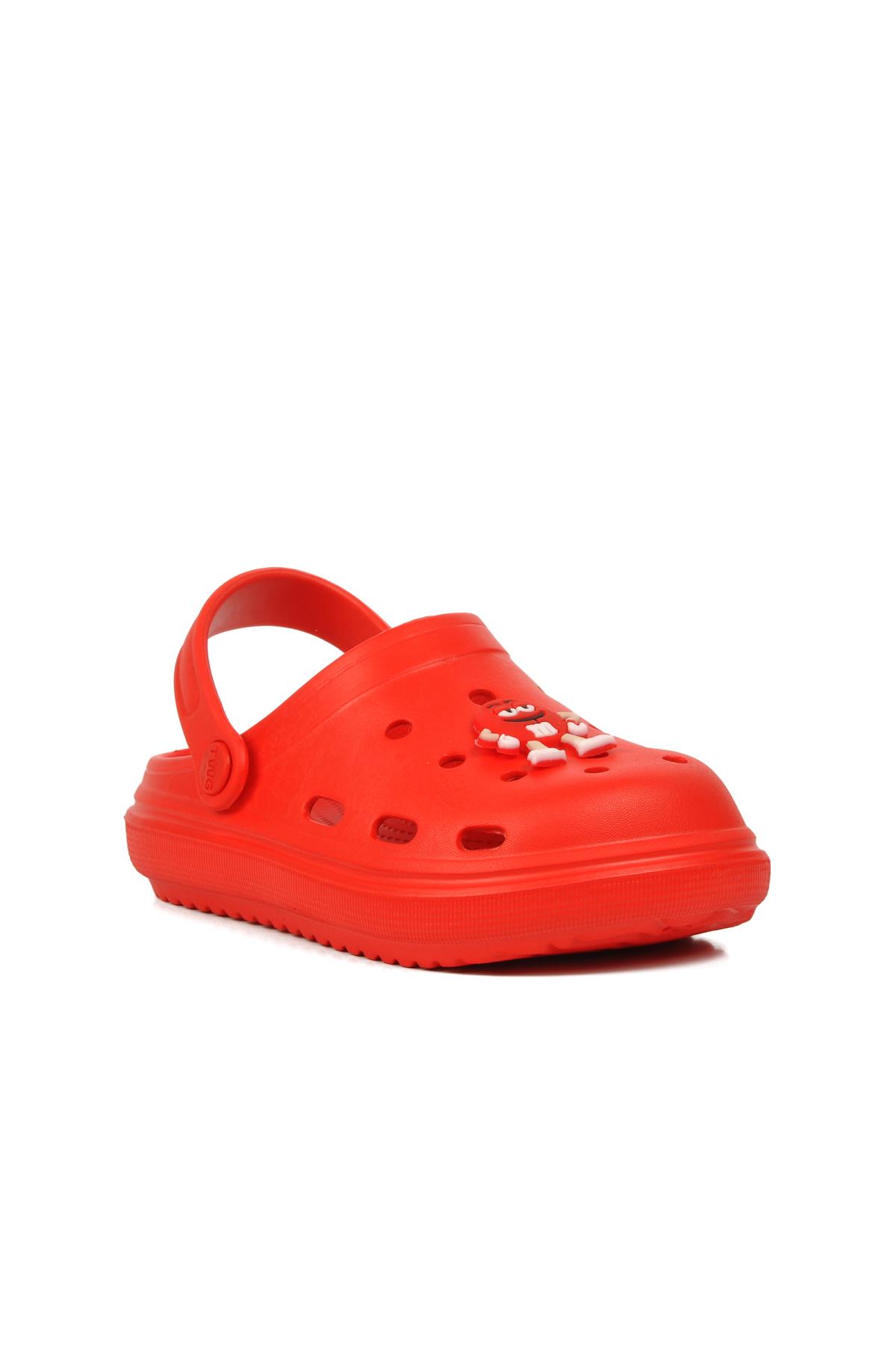 755-F Kırmızı Çocuk Sabo Terlik - Görsel 2