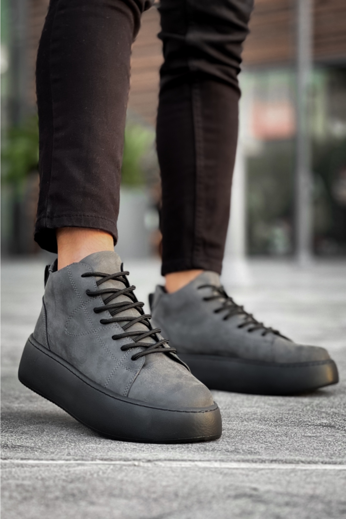 Bağcıklı Erkek Spor Bot ANTRASİT (SİYAH TABAN) - Görsel 2