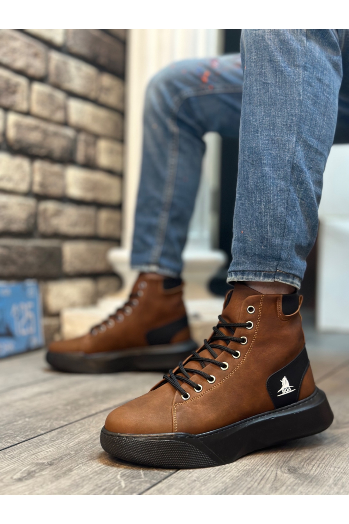 Bağcıklı Erkek Spor Bot TABA (SİYAH TABAN) - Görsel 3