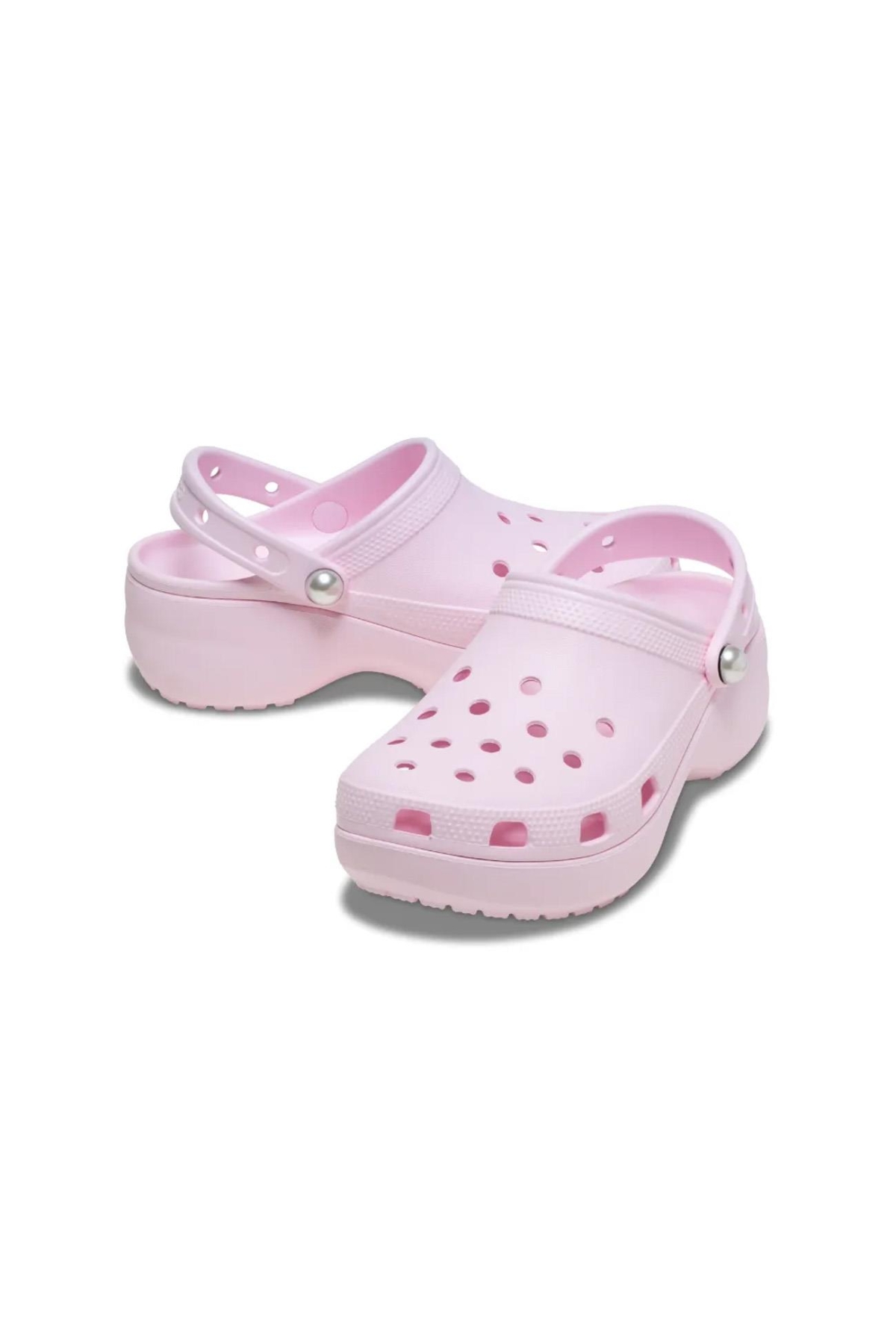 211231 Classic Platform Pearl Clog A.Pembe - Görsel 4